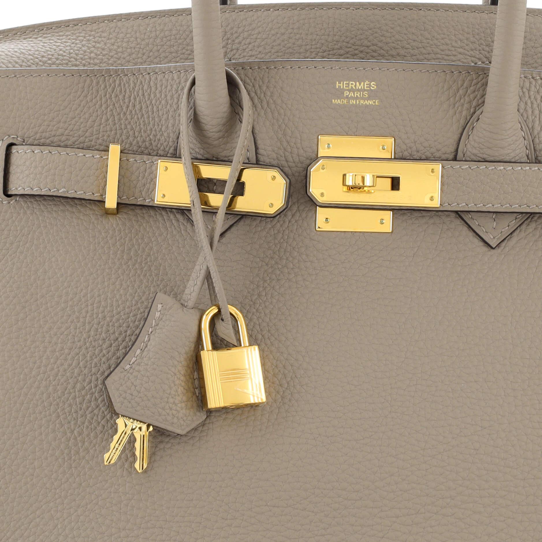 Hermes Birkin Handbag Grey Togo with Gold Hardware 30 3