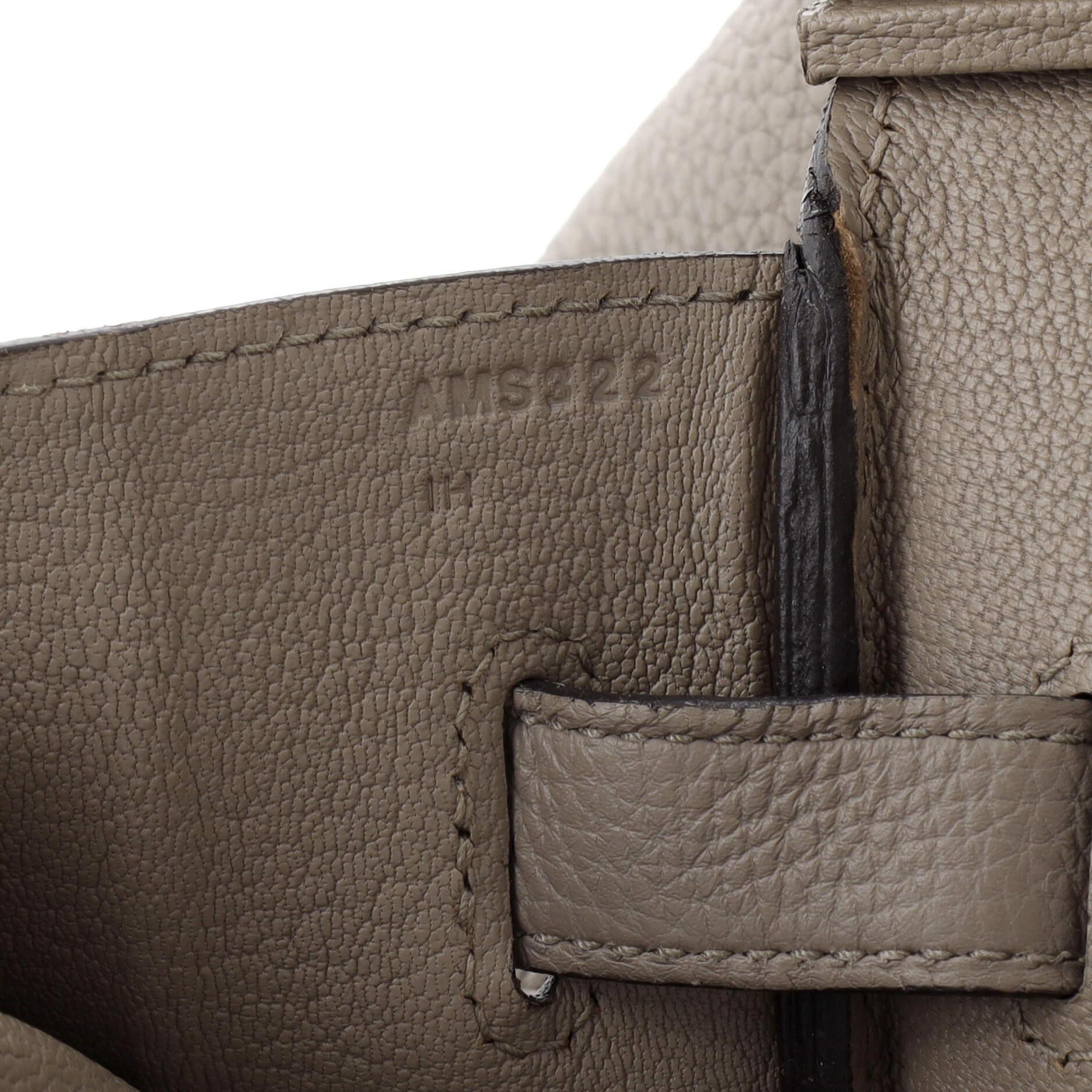 Hermes Birkin Handbag Grey Togo with Gold Hardware 35 9