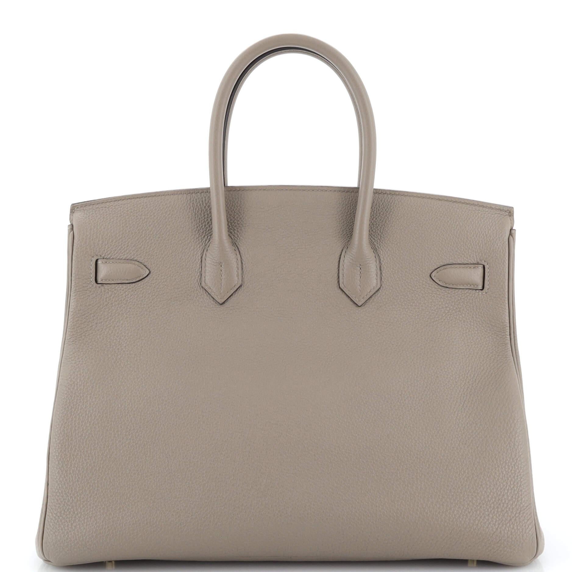 Women's Hermes Birkin Handbag Grey Togo with Gold Hardware 35