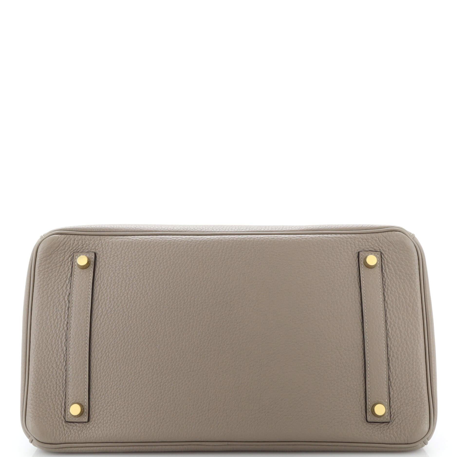Hermes Birkin Handbag Grey Togo with Gold Hardware 35 1
