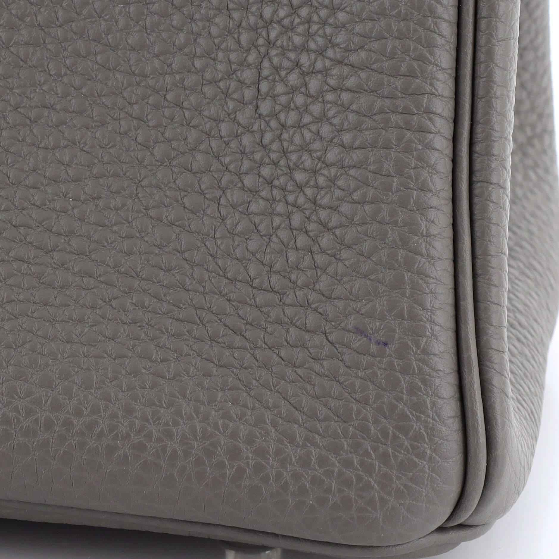 Hermes Birkin Handbag Grey Togo with Palladium Hardware 25 6
