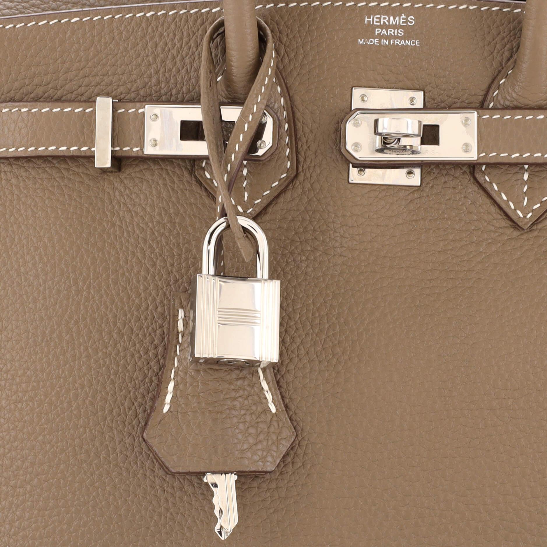 Hermes Birkin Handbag Grey Togo with Palladium Hardware 25 1