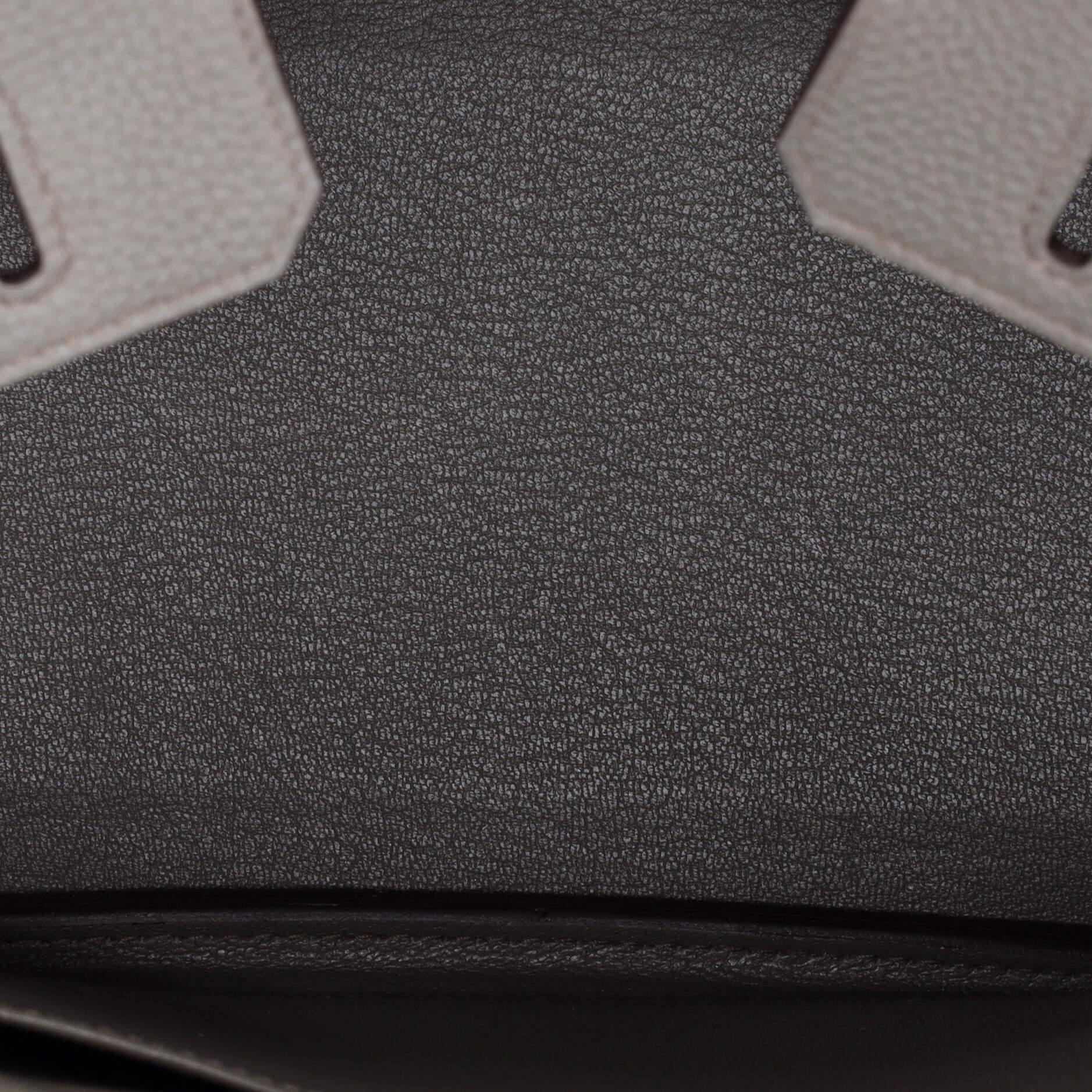 Hermes Birkin Handbag Grey Togo with Palladium Hardware 25 2