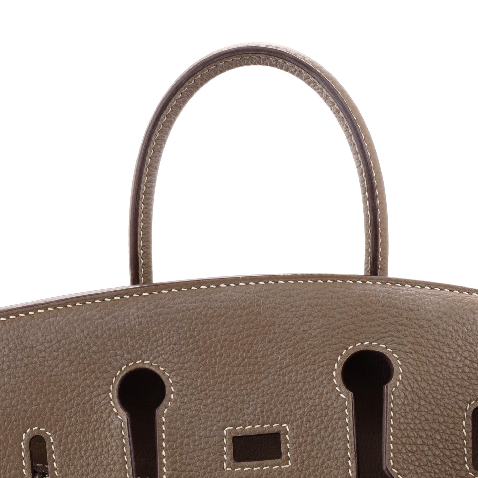Hermes Birkin Handbag Grey Togo with Palladium Hardware 25 4
