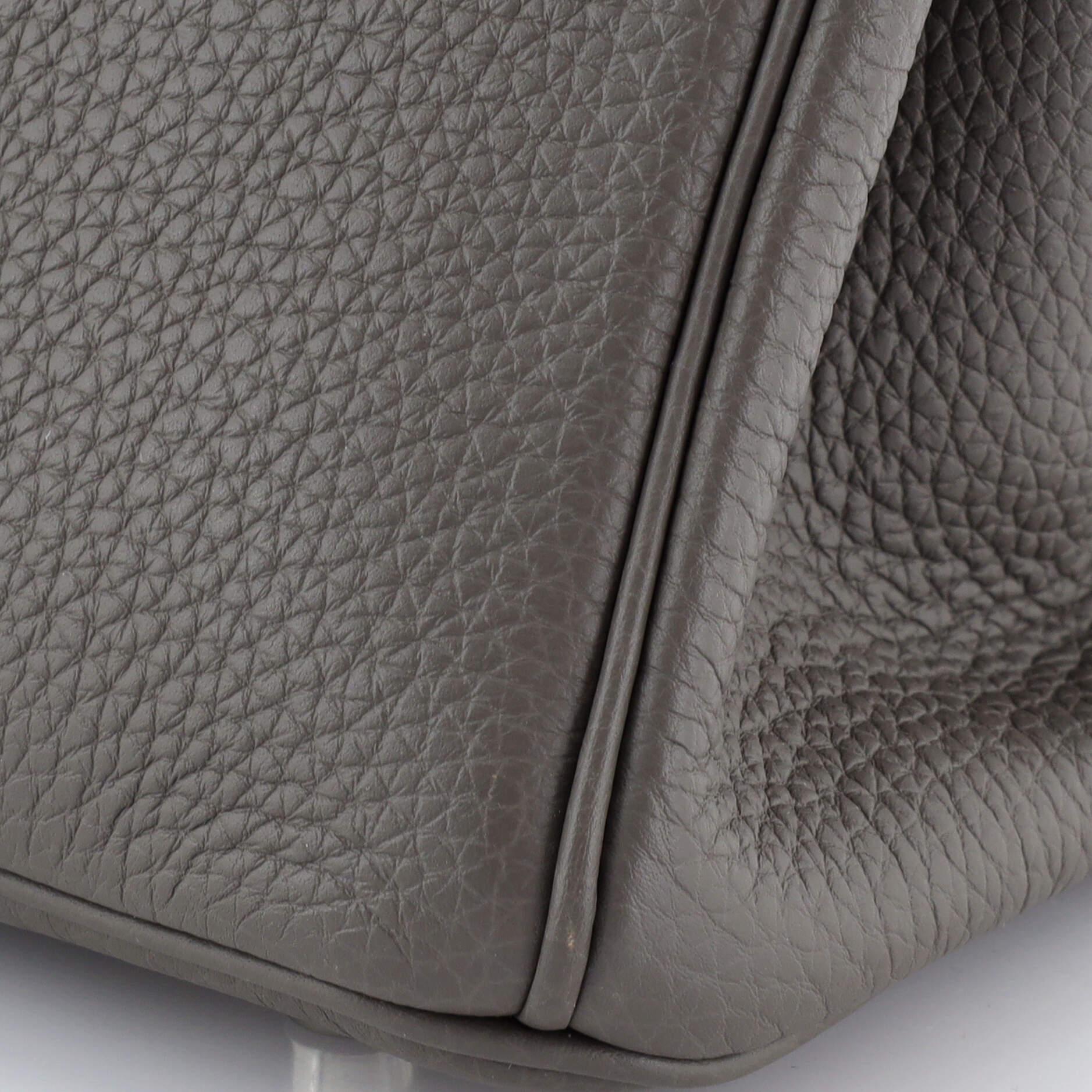 Hermes Birkin Handbag Grey Togo with Palladium Hardware 25 5