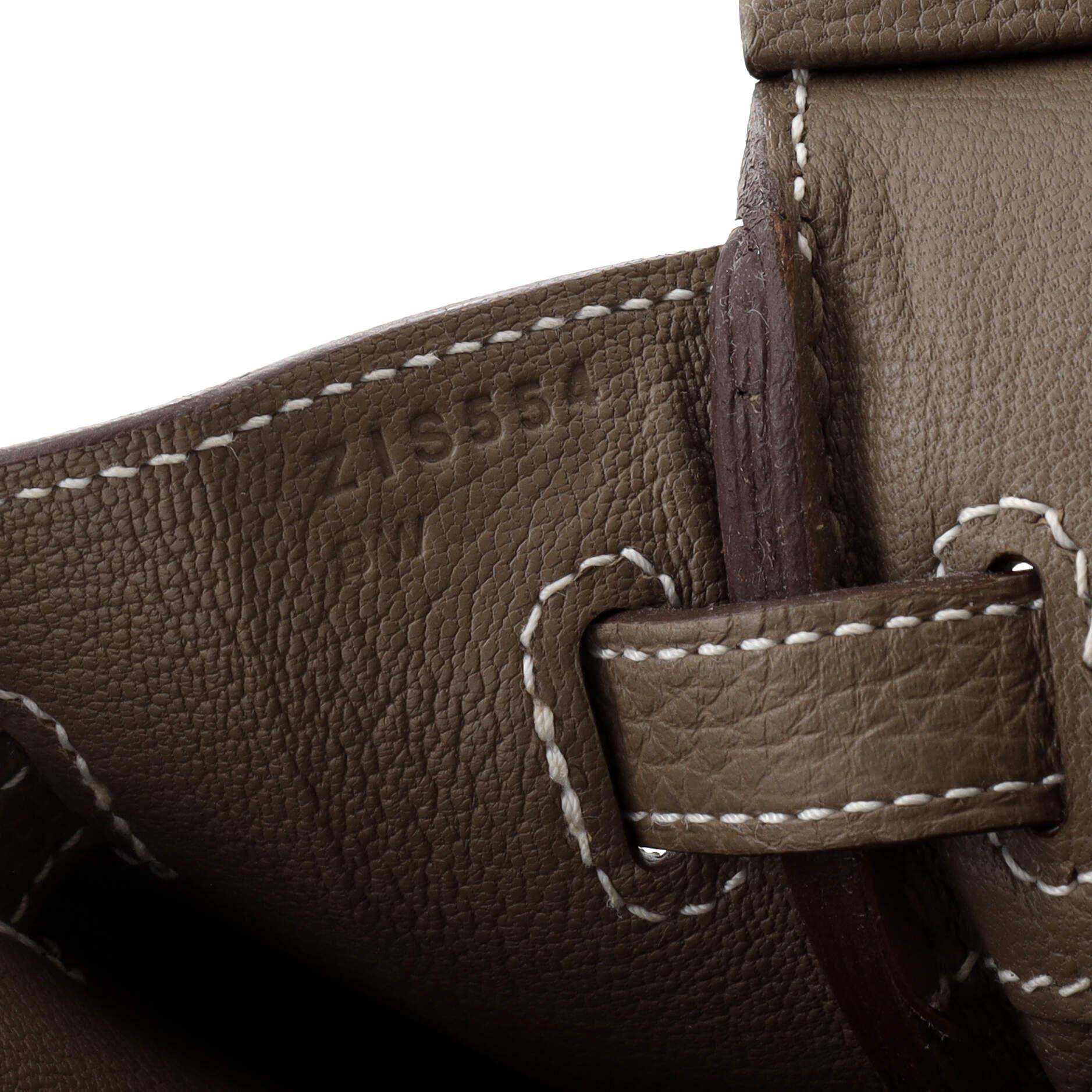 Hermes Birkin Handbag Grey Togo with Palladium Hardware 25 5