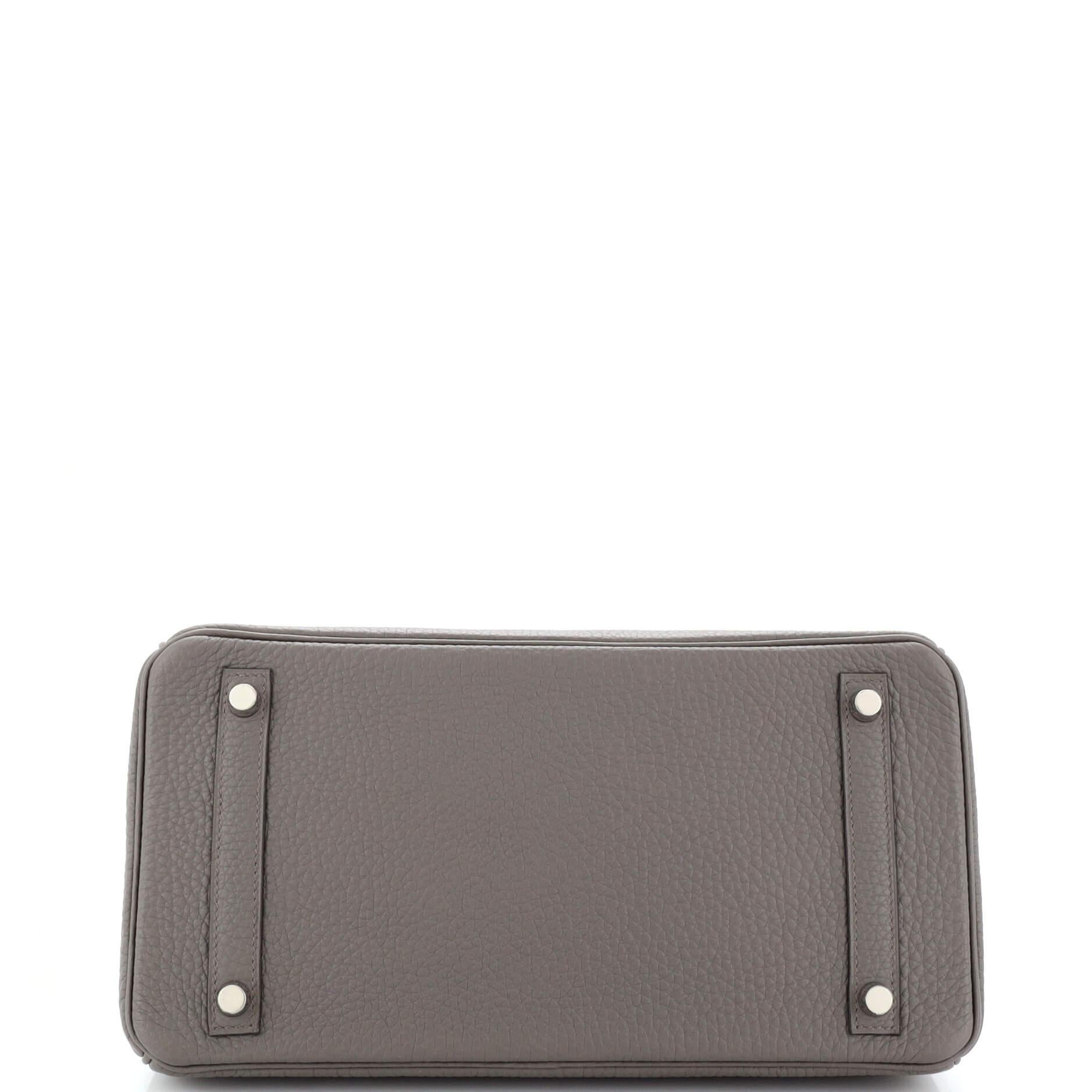 Hermes Birkin Handbag Grey Togo with Palladium Hardware 30 1