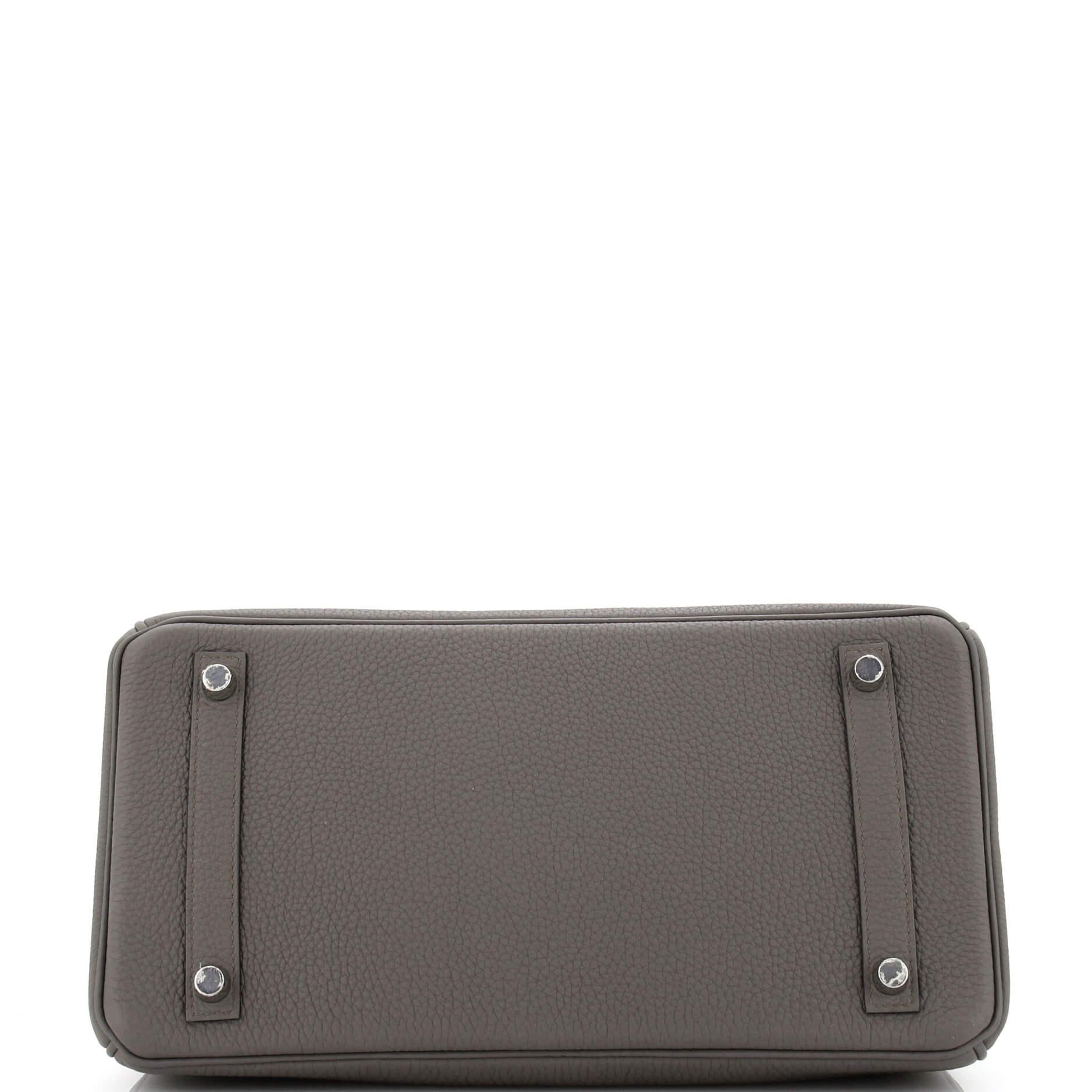 Hermes Birkin Handbag Grey Togo with Palladium Hardware 30 1