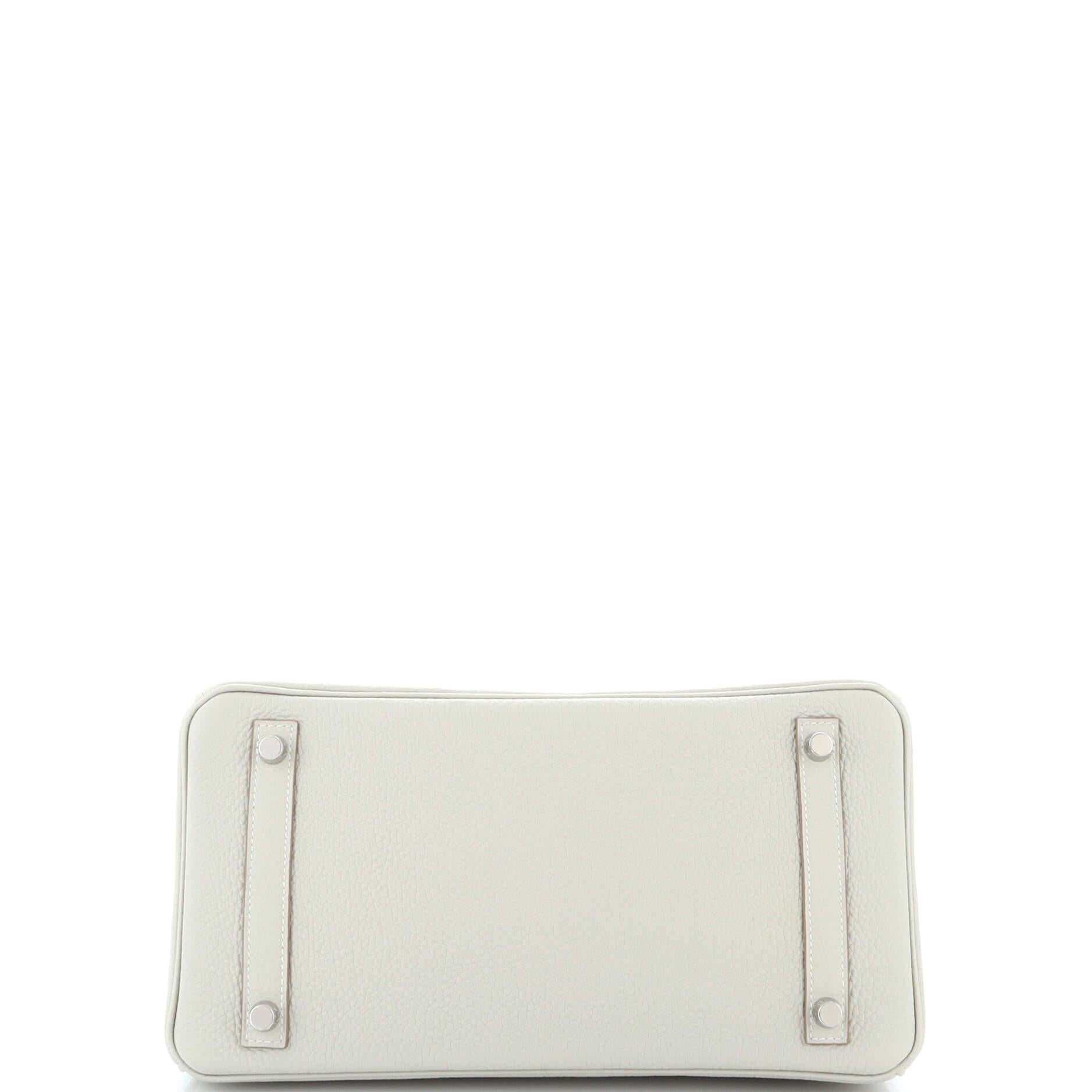 Hermes Birkin Handbag Grey Togo with Palladium Hardware 30 For Sale 1