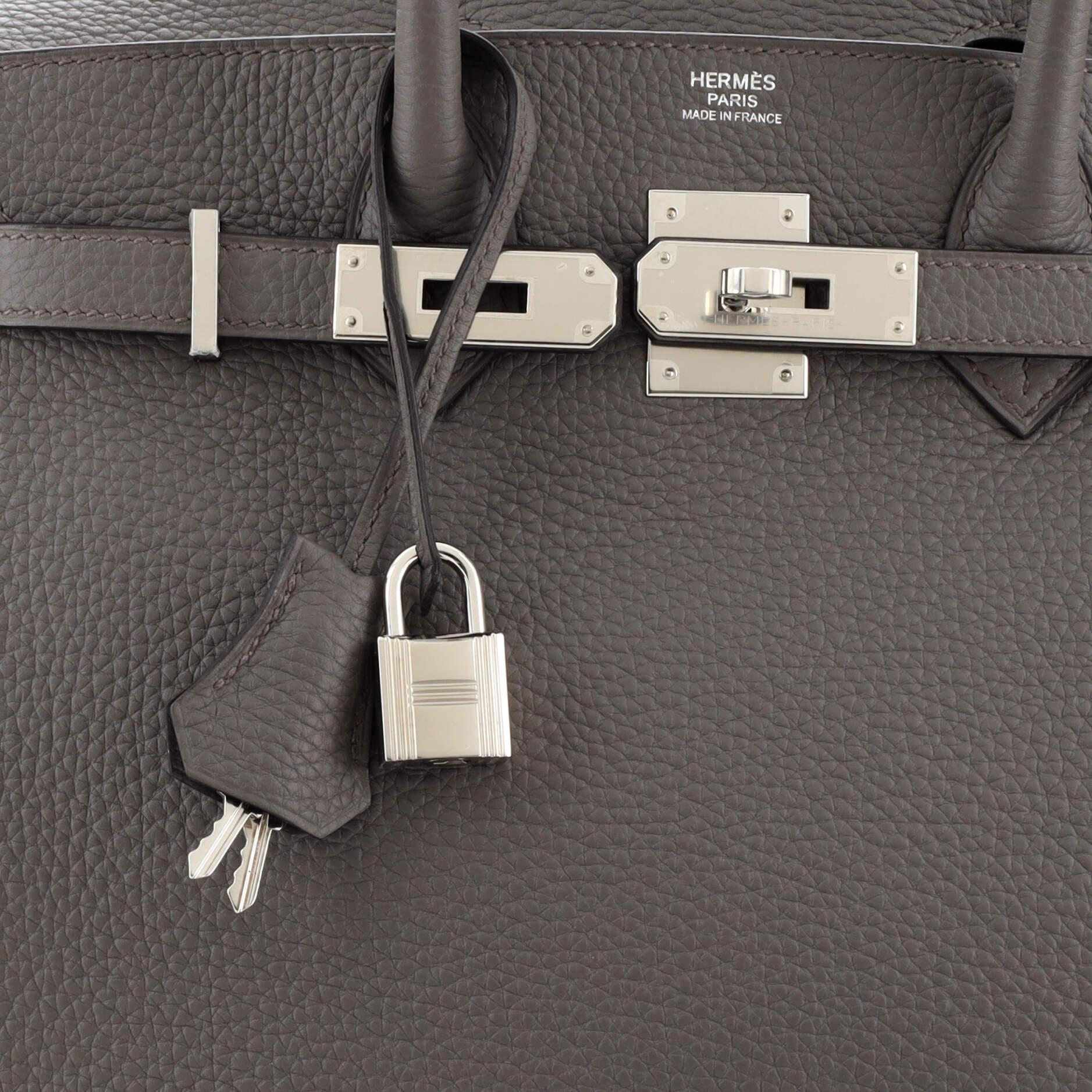 Hermes Birkin Handbag Grey Togo with Palladium Hardware 30 3