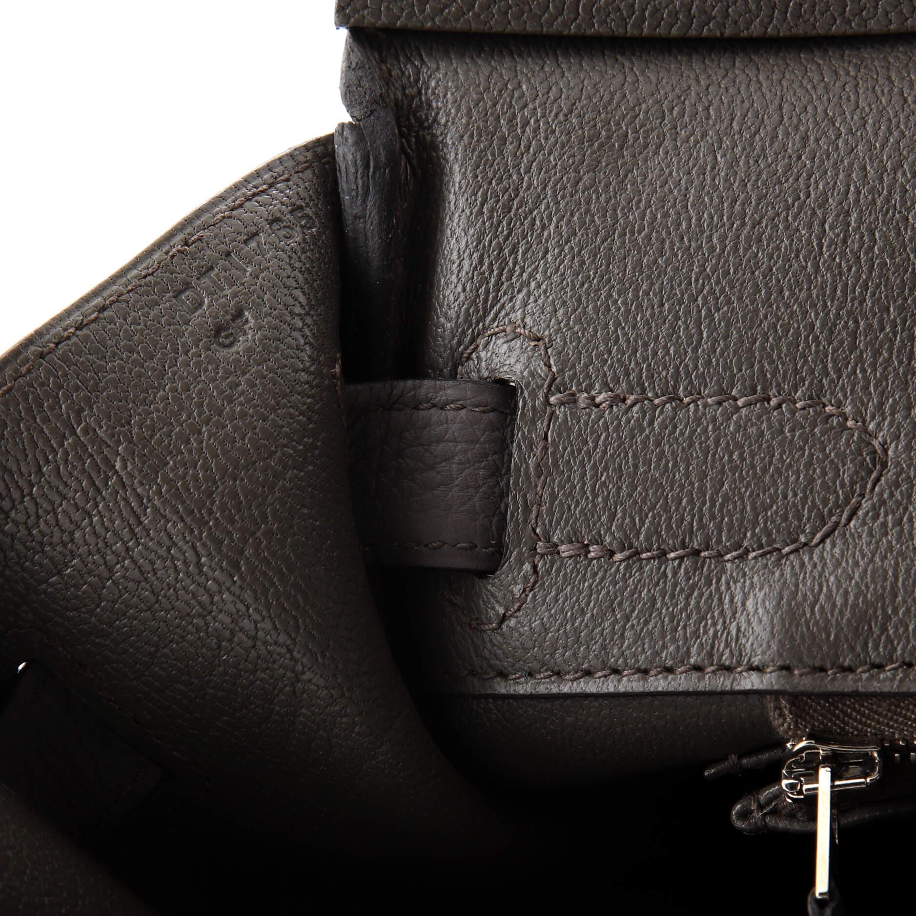 Hermes Birkin Handbag Grey Togo with Palladium Hardware 30 4