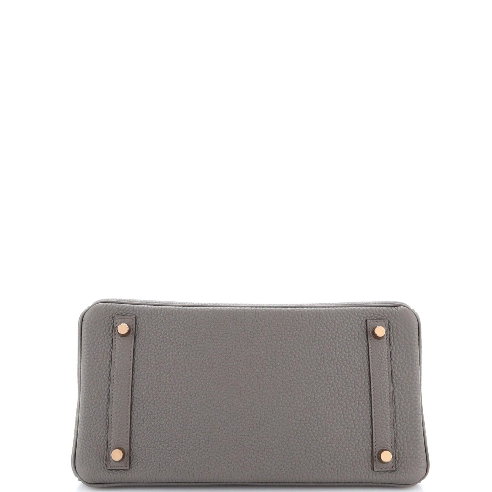 Hermes Birkin Handbag Grey Togo with Rose Gold Hardware 30 1