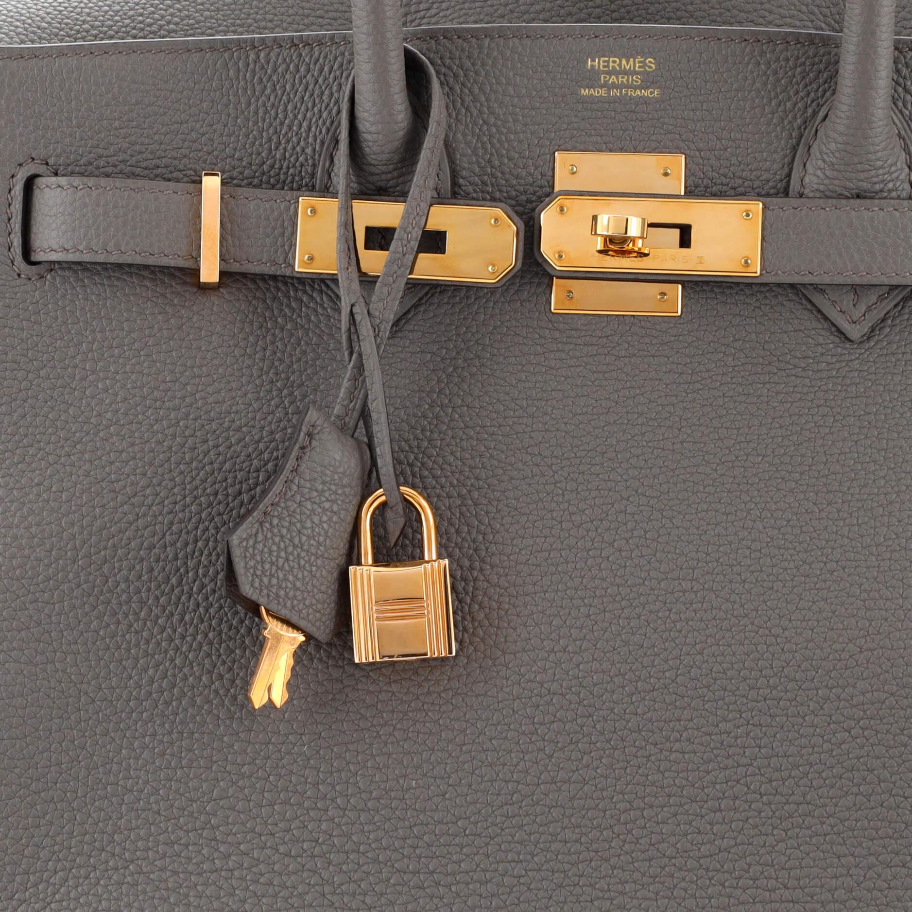 Hermes Birkin Handbag Grey Togo with Rose Gold Hardware 30 3