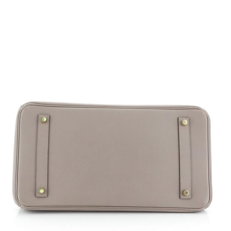 Hermes Birkin Handbag Gris Asphalte Epsom With Gold Hardware 35 1