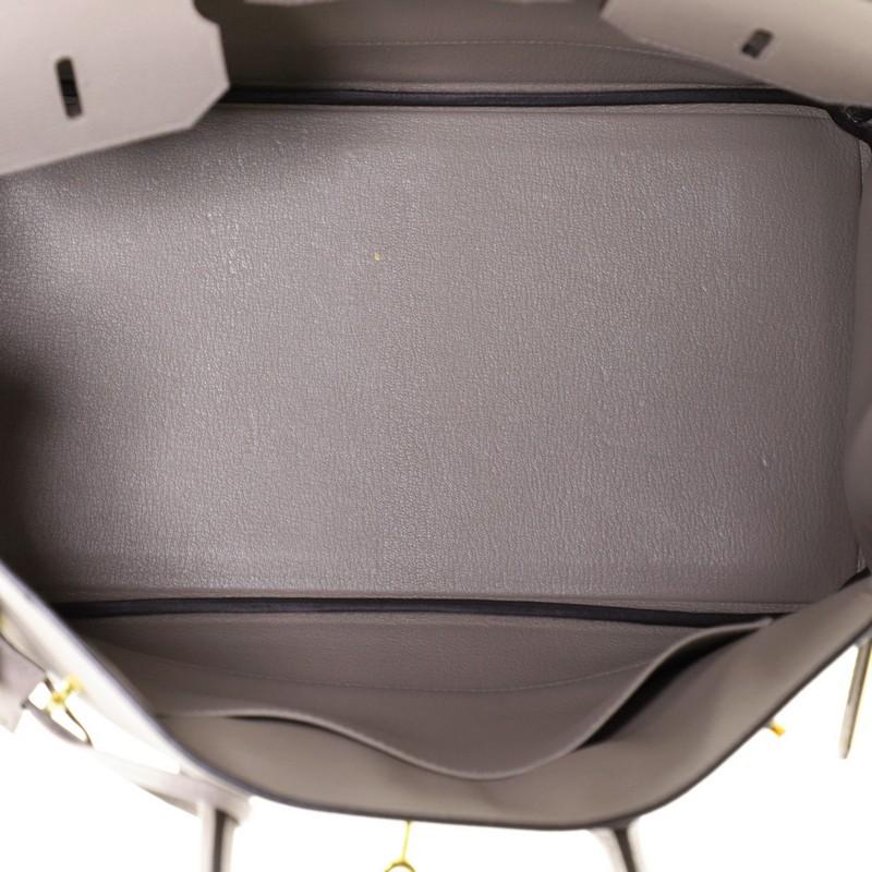 Hermes Birkin Handbag Gris Asphalte Epsom With Gold Hardware 35 2
