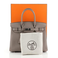 Hermes Birkin Handtasche Gris Asphalte Epsom mit Palladiumbeschlägen 30