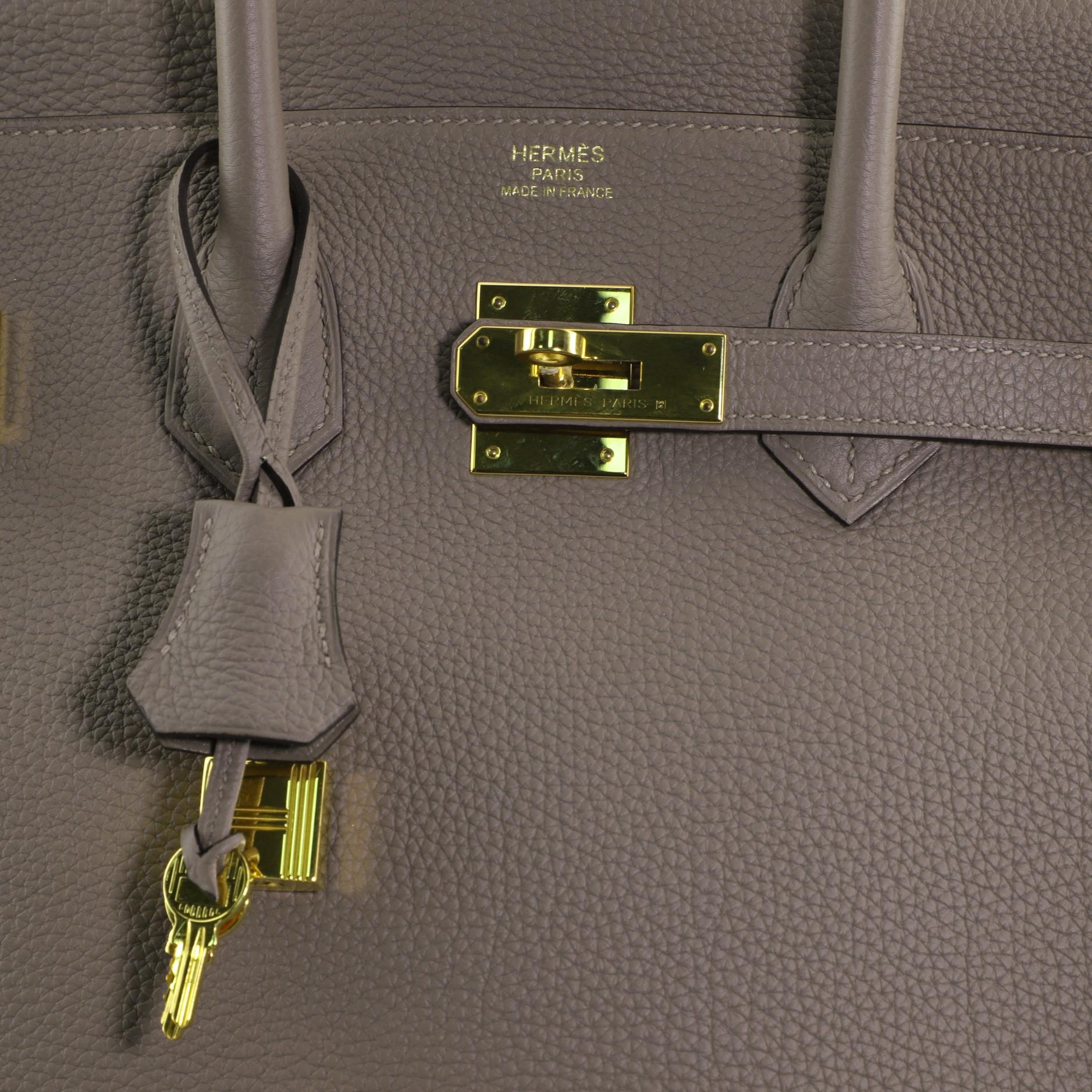 Hermes Birkin Handbag Gris Asphalte Togo With Gold Hardware 35 2