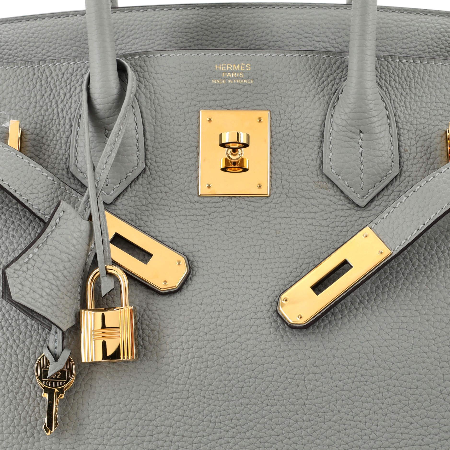Hermes Birkin Handbag Gris Mouette Togo with Gold Hardware 30 3