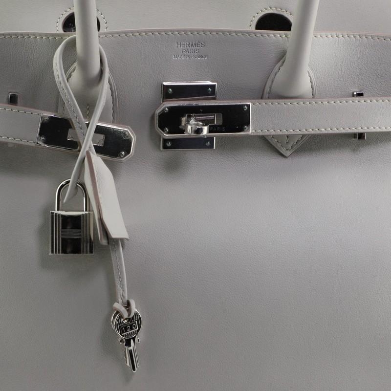 Hermes Birkin Handbag Gris Perle Swift with Palladium Hardware 30 In Good Condition In NY, NY
