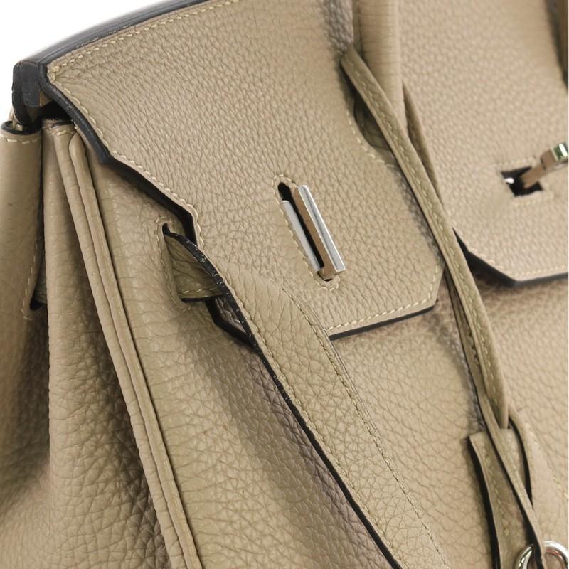 Hermes Birkin Handbag Gris Tourterelle Togo with Palladium Hardware 35 3
