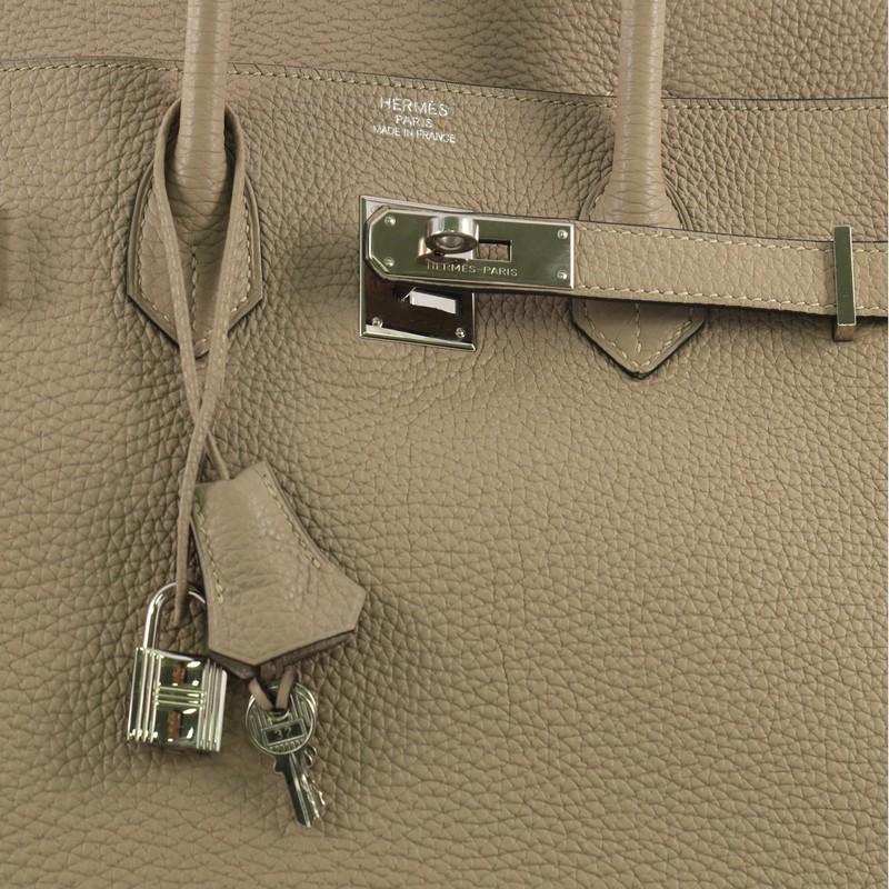 Hermes Birkin Handbag Gris Tourterelle Togo with Palladium Hardware 35 4