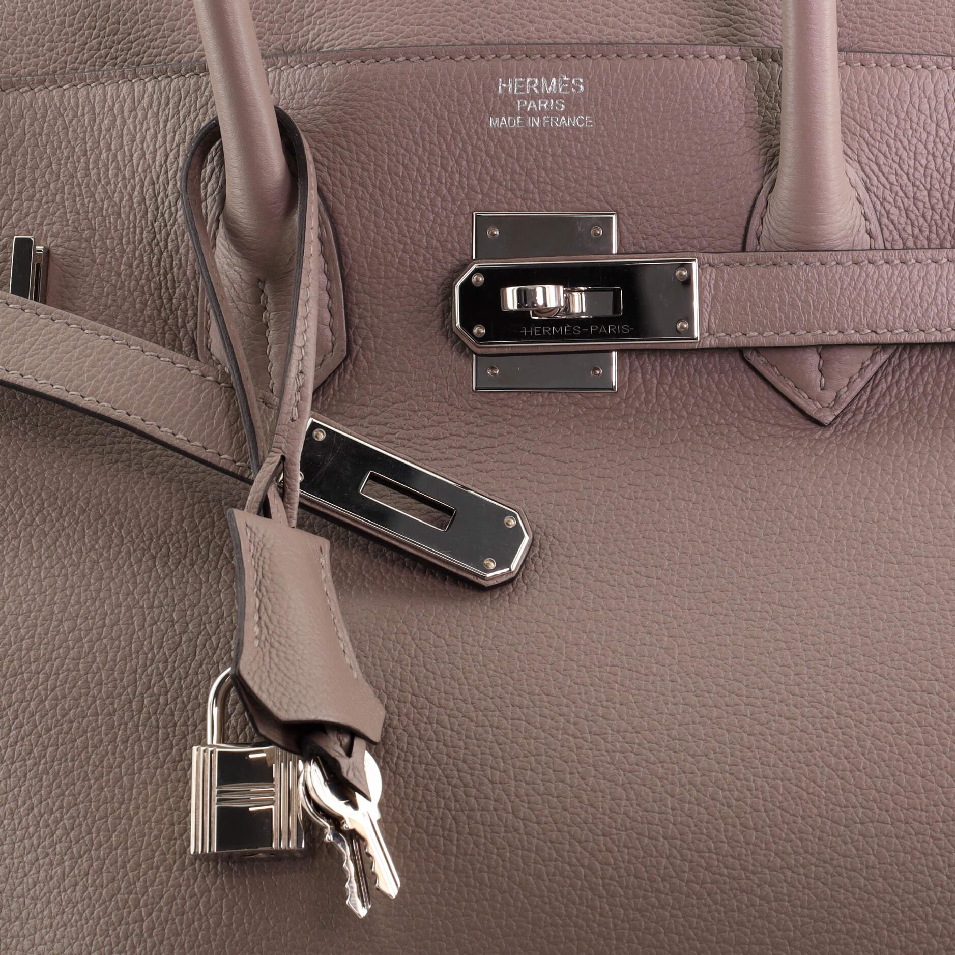 Hermes Birkin Handbag Gris Tourterelle Togo with Palladium Hardware 35 5