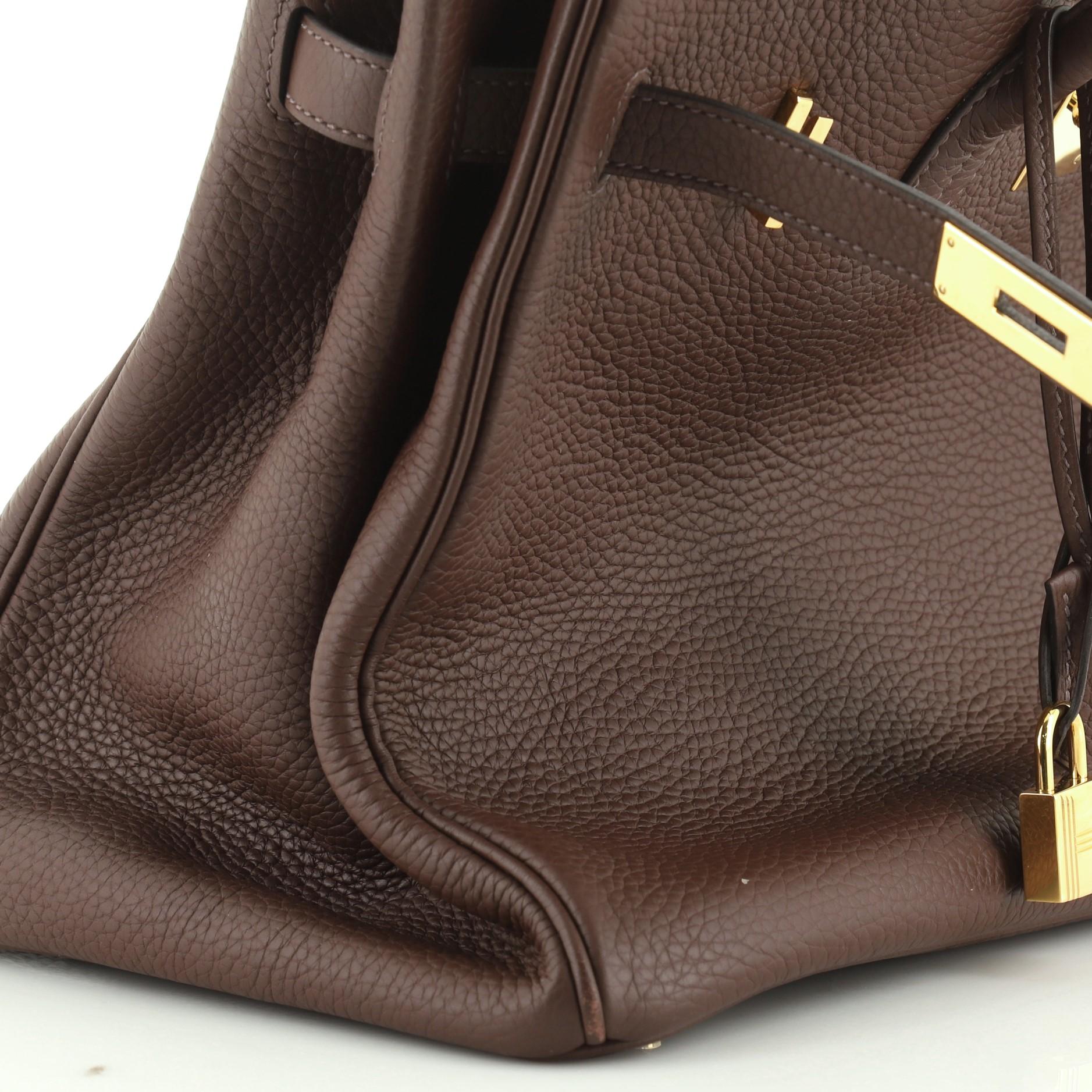 Hermes Birkin Handbag Havane Clemence With Gold Hardware 35  1