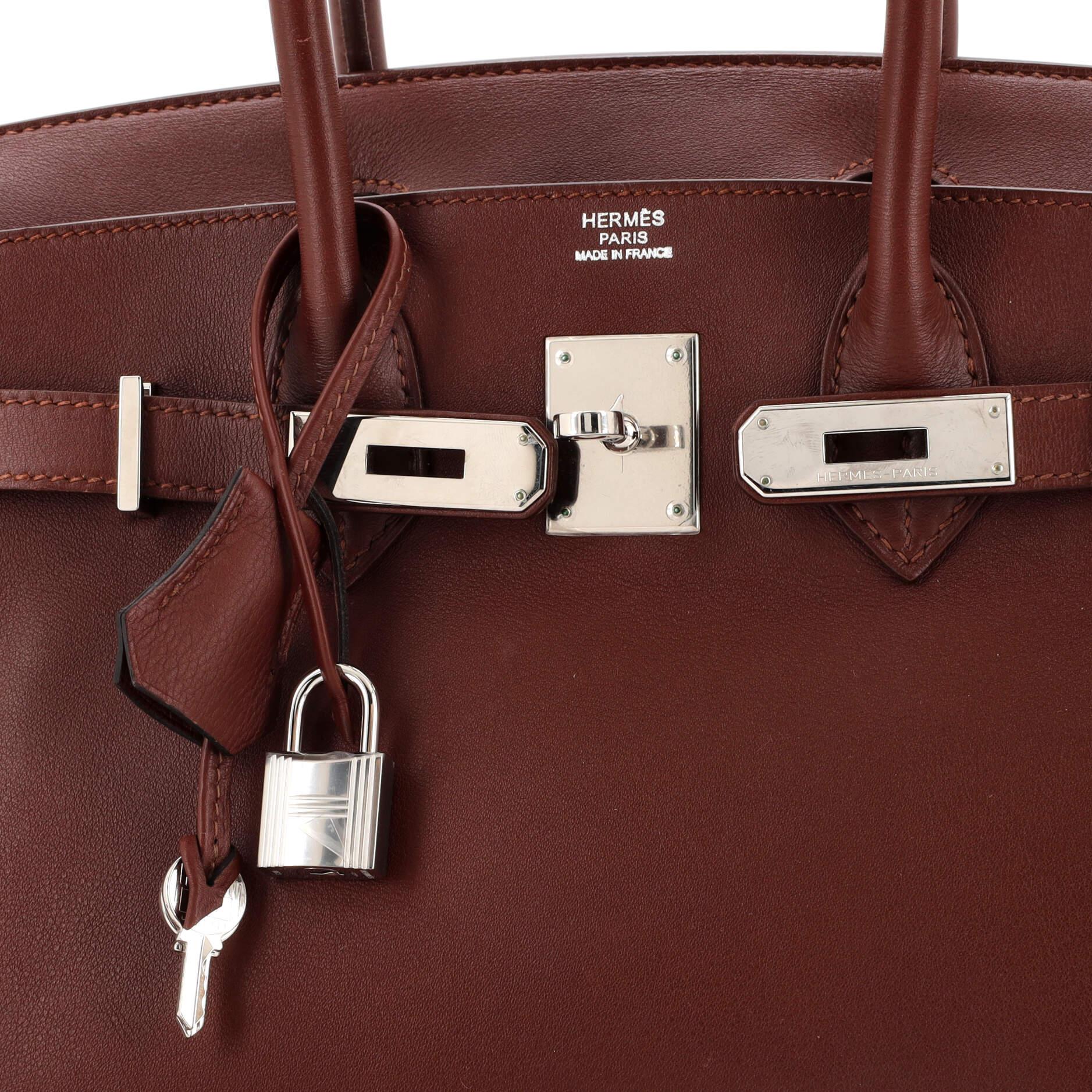 Hermes Birkin Handbag Havane Swift with Palladium Hardware 30 3