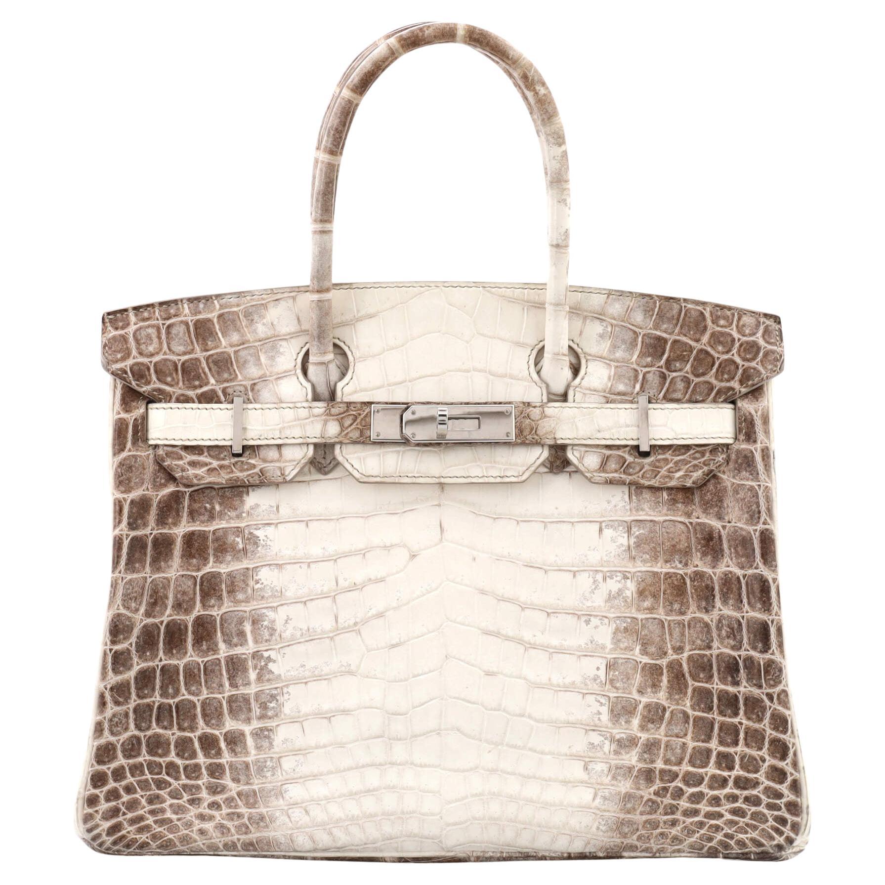 Hermes Birkin Handbag Himalaya Niloticus Crocodile with Palladium Hardwar