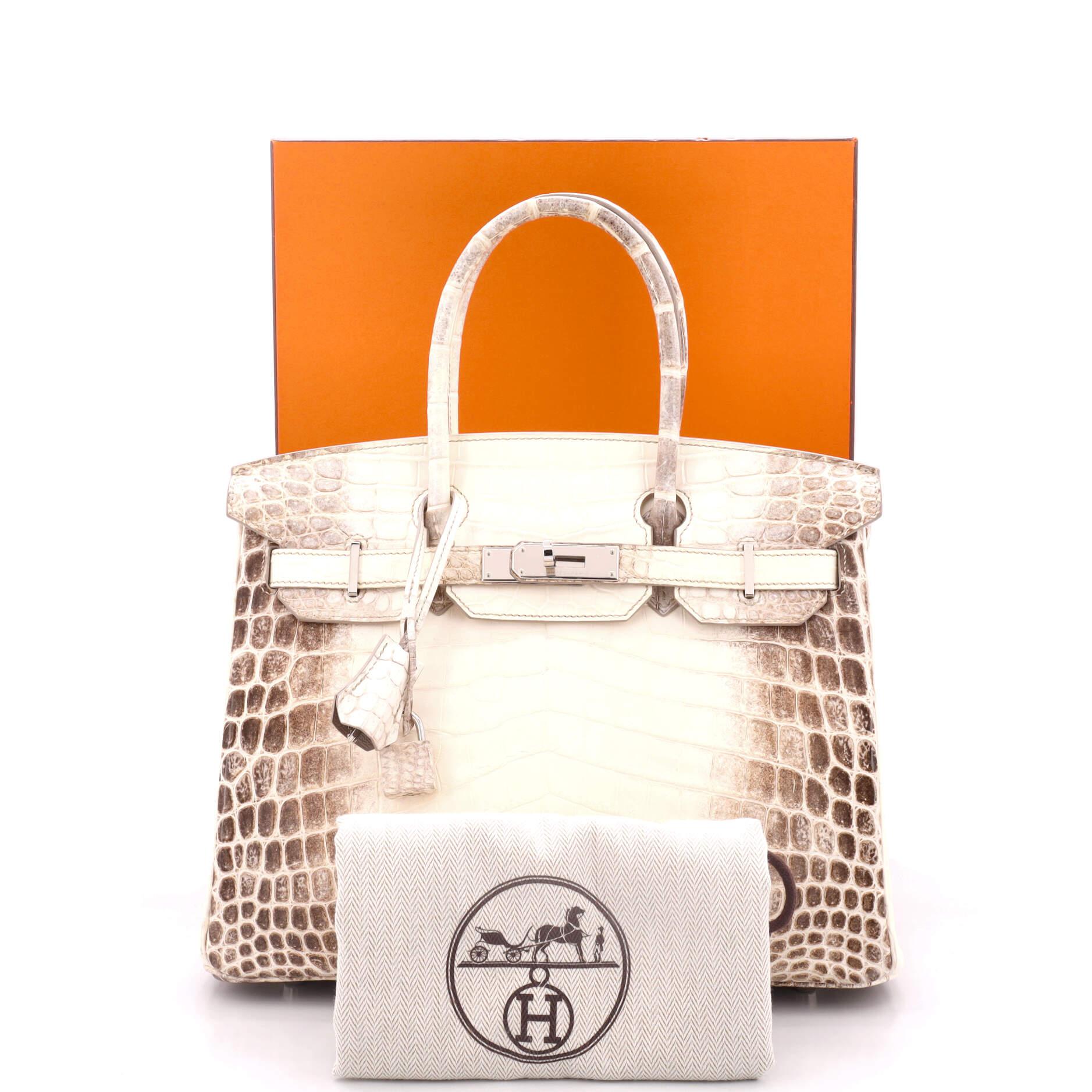 Blanc Matte Niloticus Crocodile Himalaya Birkin 25 Palladium Hardware, 2021, Life is Beautiful: Paris, 2021