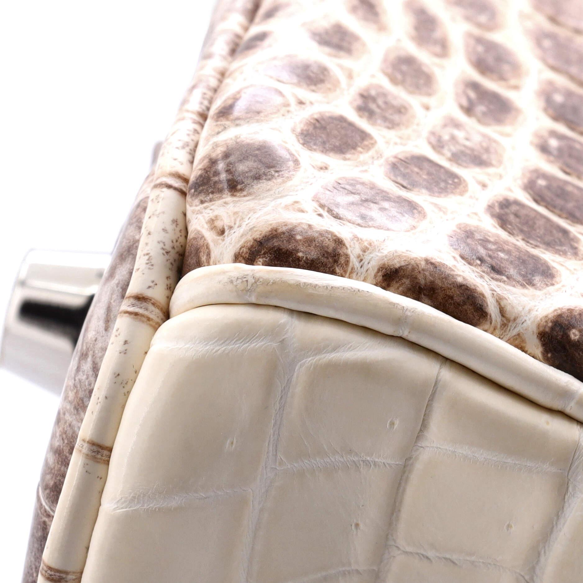 Hermès Birkin Handtasche Himalaya Niloticus Krokodil mit Palladiumbeschlägen 30 5