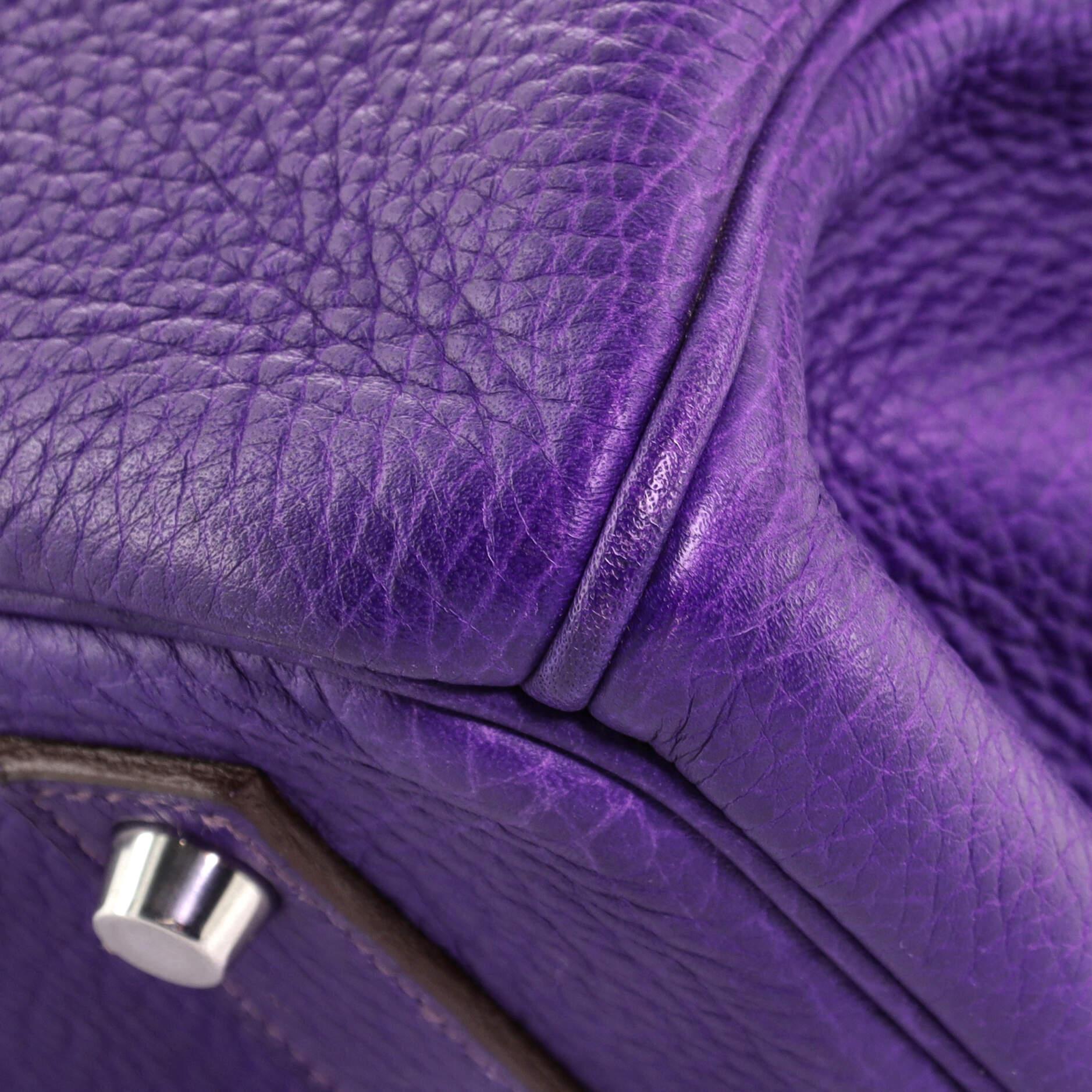Hermes Birkin Handbag Iris Clemence with Palladium Hardware 40 1