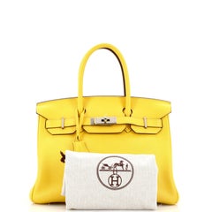 Hermes Birkin Handbag Jaune De Naples Novillo with Palladium Hardware 30