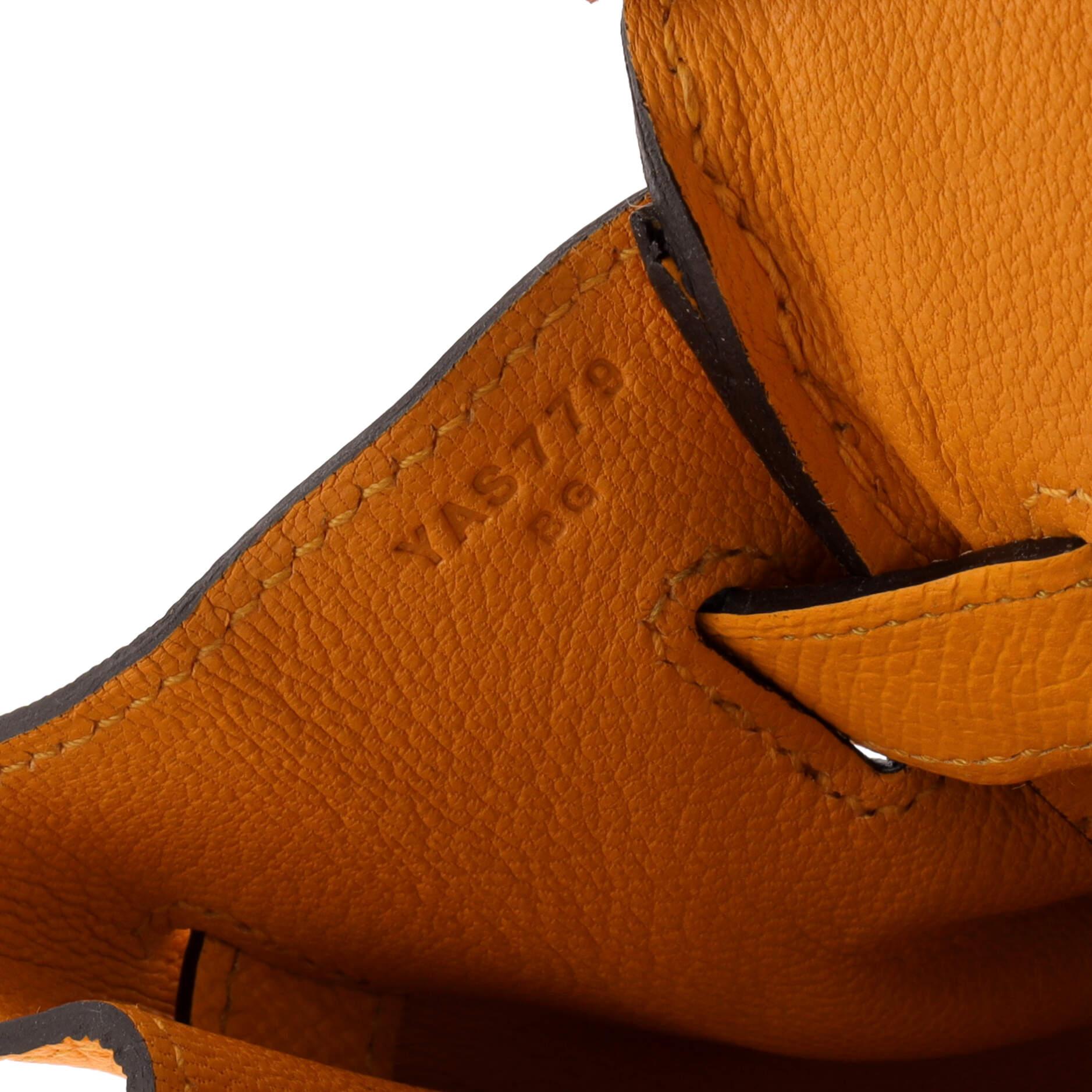 Hermes Birkin Handbag Jaune D'Or Epsom with Palladium Hardware 30 For Sale 4