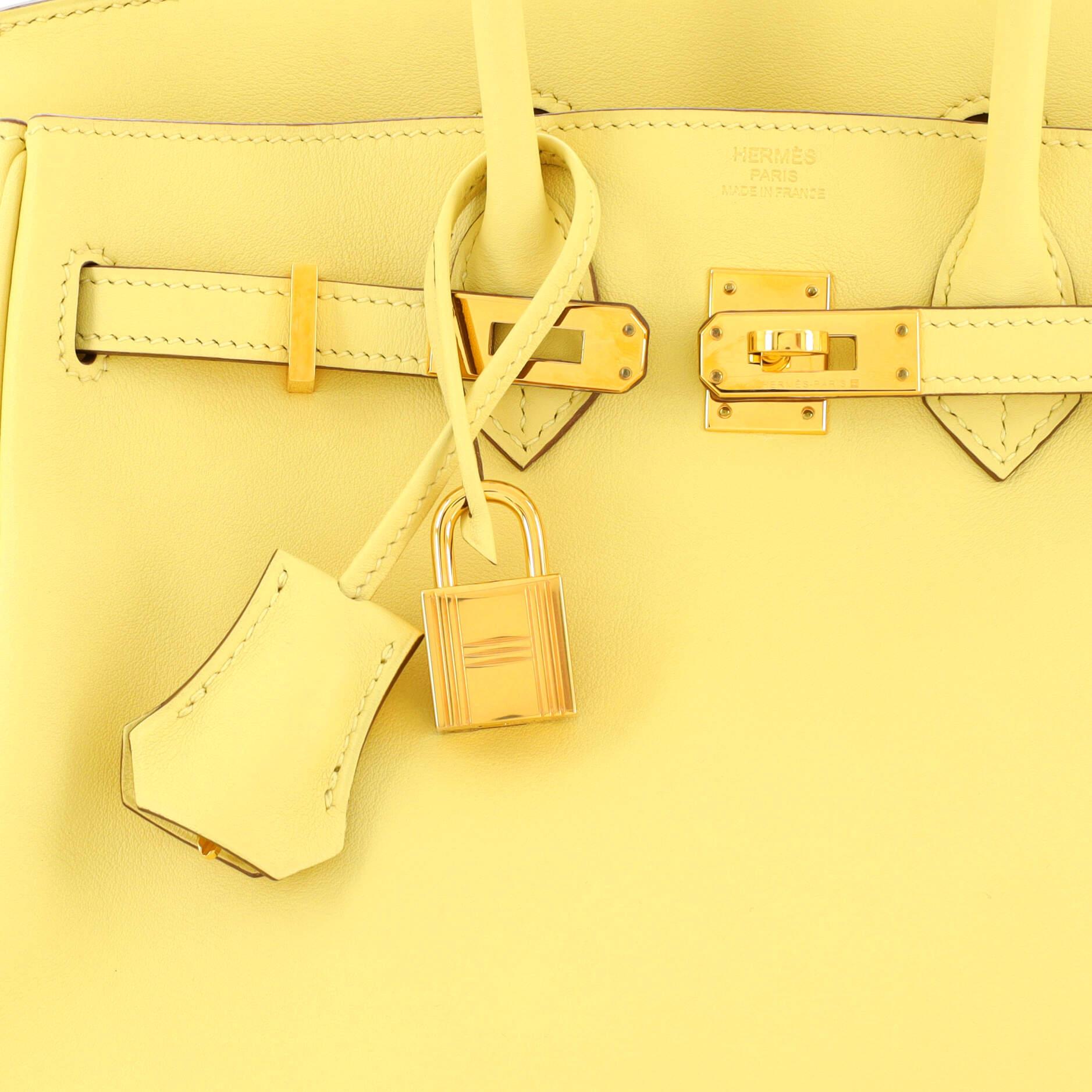 Hermes Birkin Handbag Jaune Poussin Swift with Gold Hardware 25 3