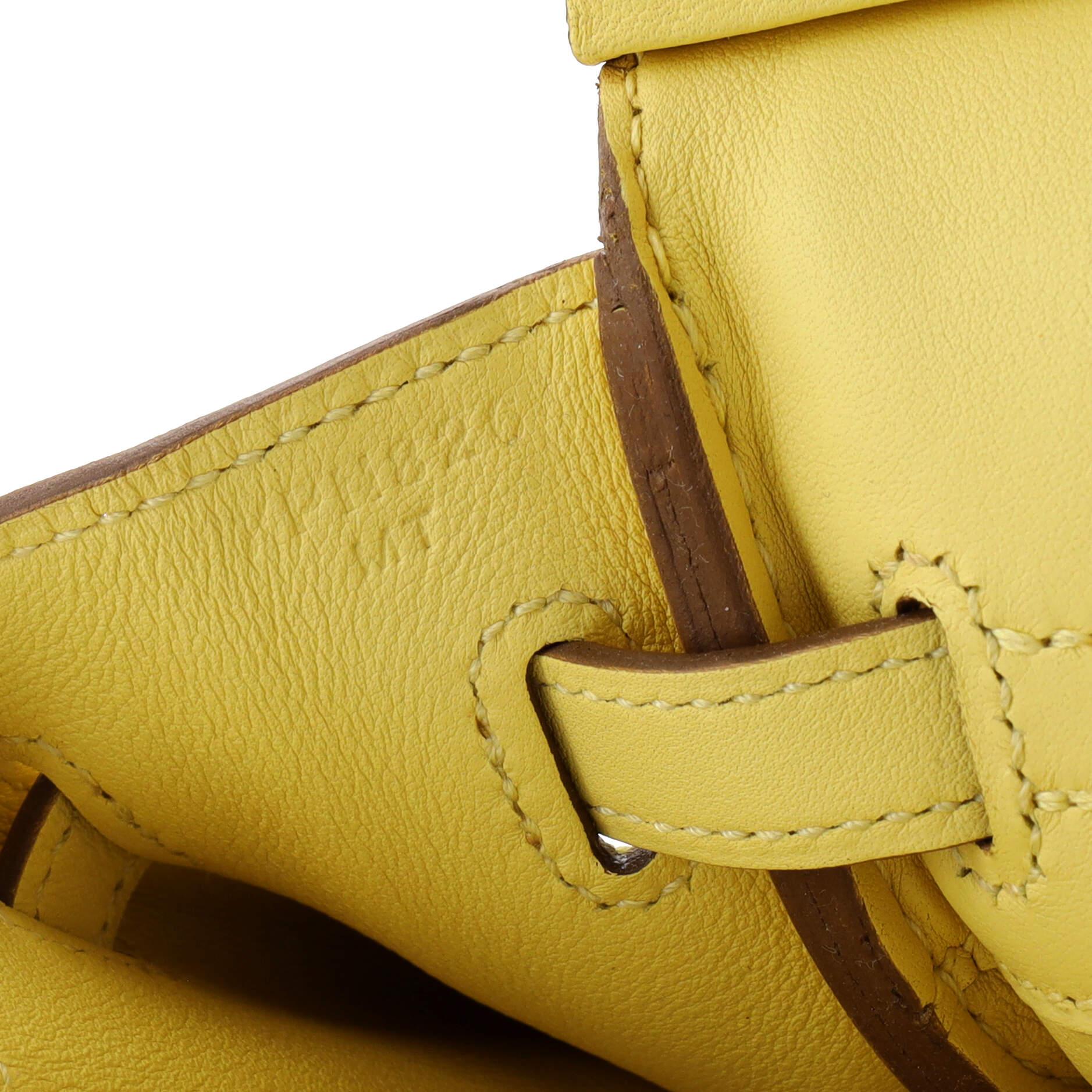 Hermes Birkin Handbag Jaune Poussin Swift with Gold Hardware 25 5