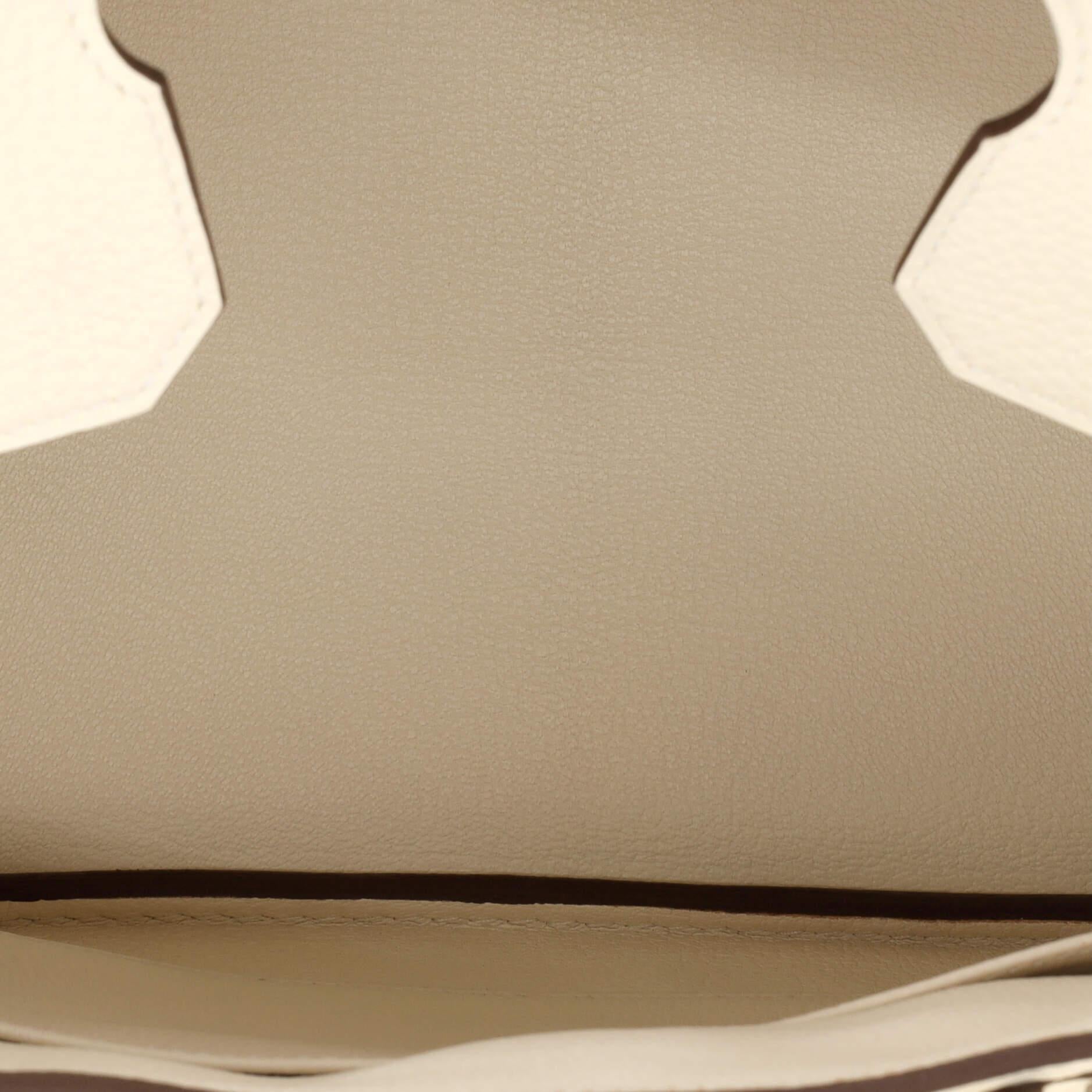 Hermes Birkin Handbag Light Clemence with Palladium Hardware 30 2