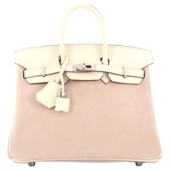 Hermes Birkin Handbag Light Grizzly with Swift with Palladium Hardware 25