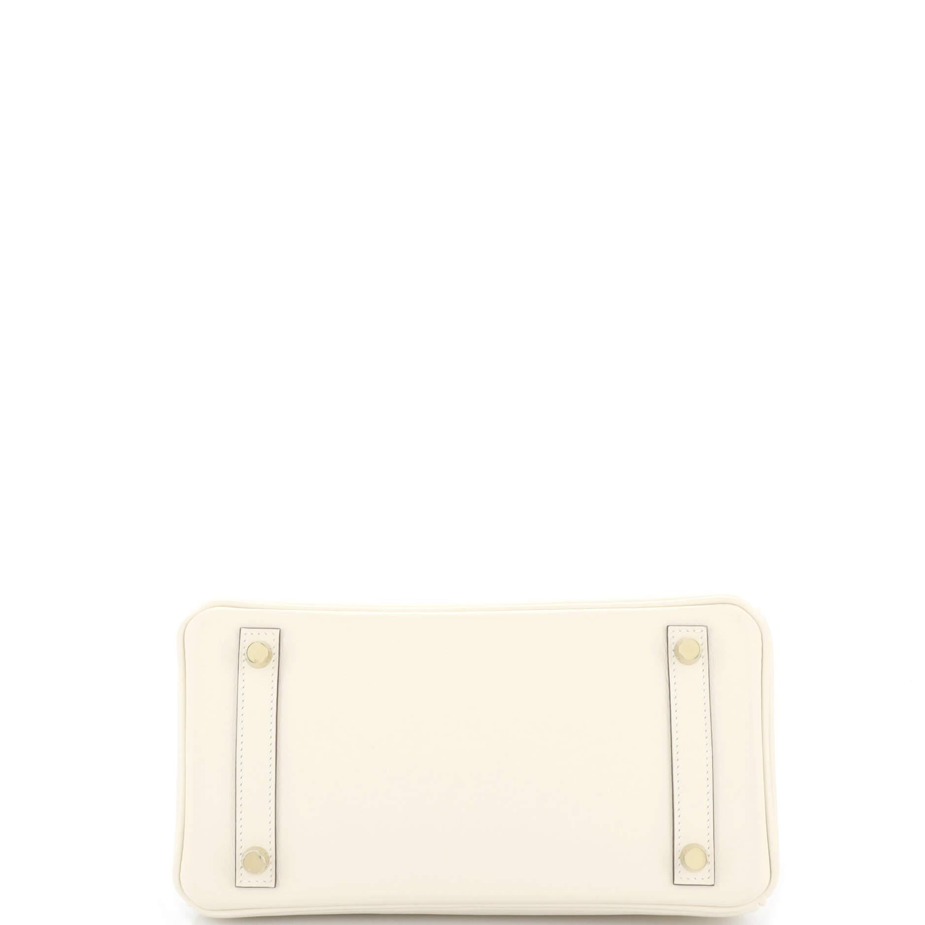 Hermes Birkin Handbag Light Swift with Gold Hardware 25 For Sale 1