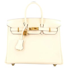 Hermes Birkin Handbag Light Swift with Gold Hardware 25