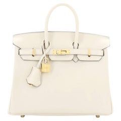 Hermes Birkin Handbag Light Swift with Gold Hardware 25