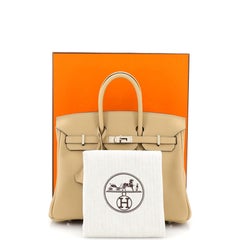 Hermes Birkin Handbag Light Swift with Palladium Hardware 25