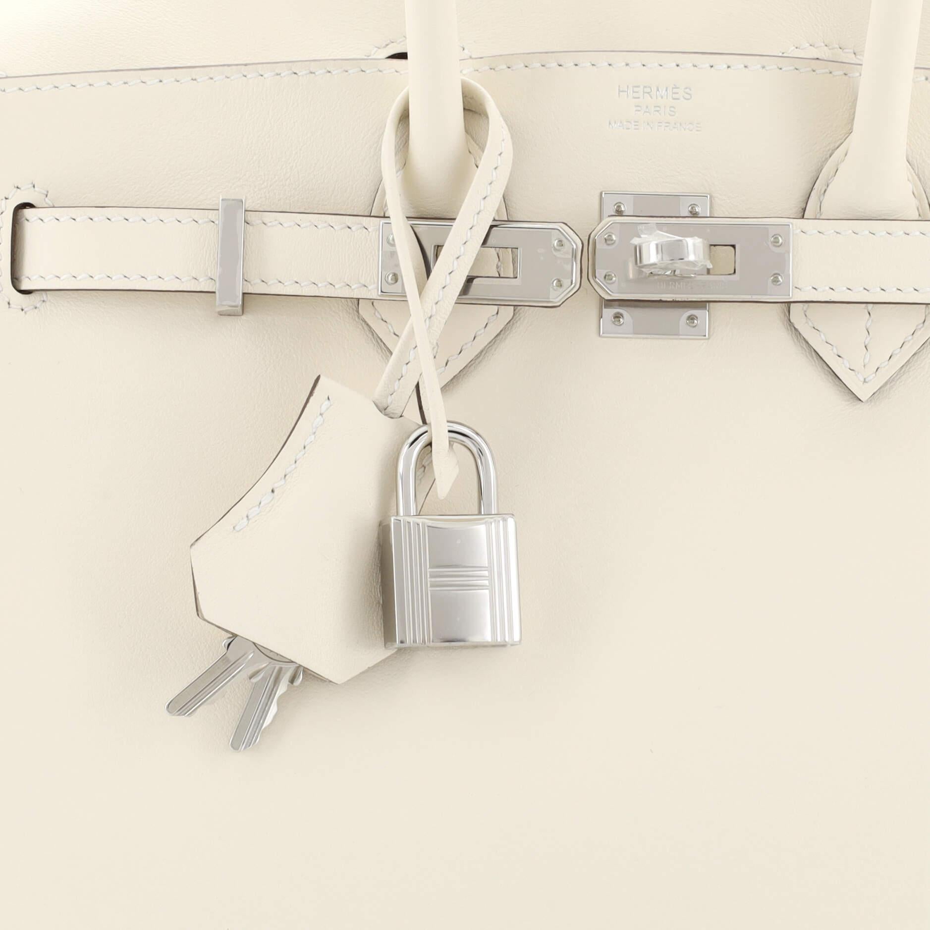 Hermes Birkin Handbag Light Swift with Palladium Hardware 25 2