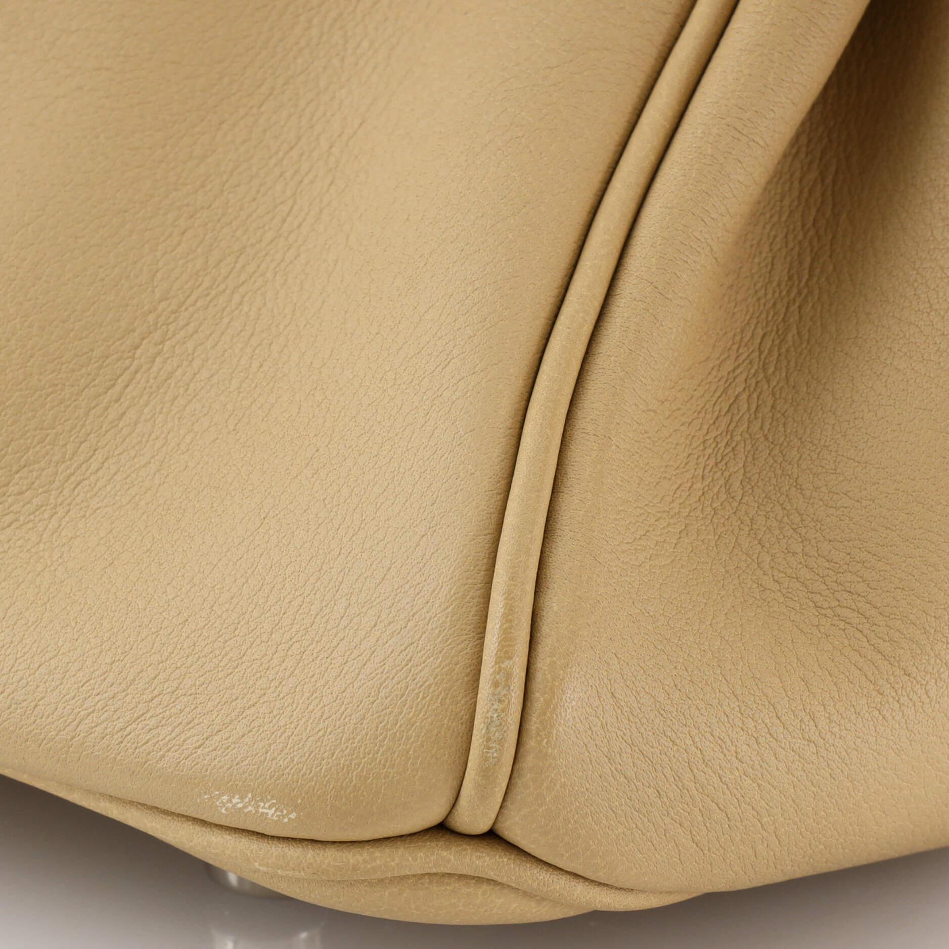 Hermes Birkin Handbag Light Swift with Palladium Hardware 25 For Sale 5