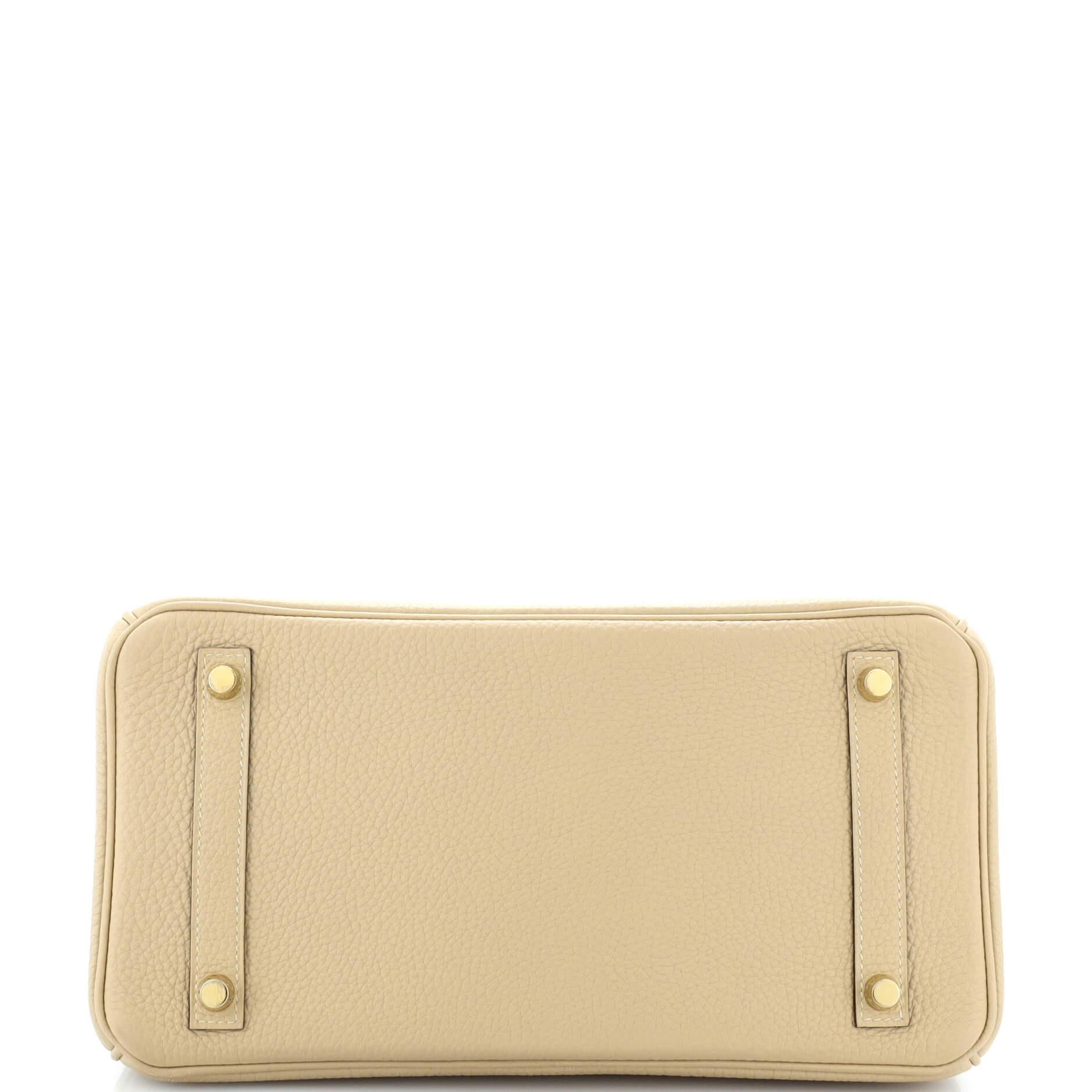 Hermes Birkin Handbag Light Togo with Gold Hardware 30 1