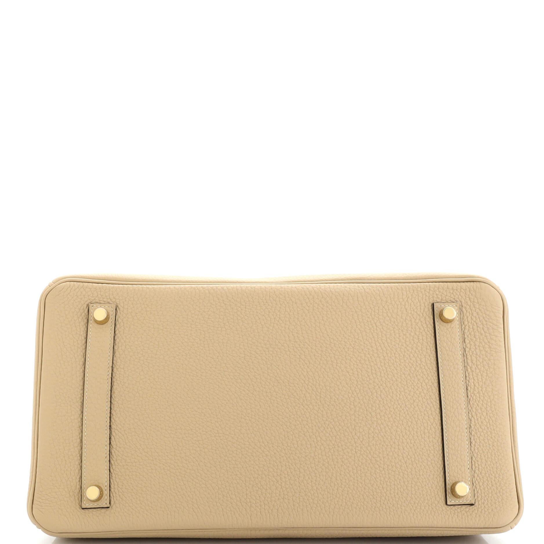 Women's or Men's Hermes Birkin Handbag Light Togo with Gold Hardware 35