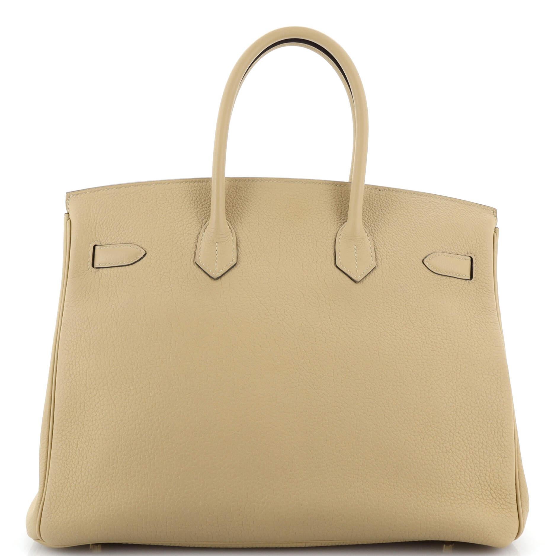 Women's Hermes Birkin Handbag Light Togo with Gold Hardware 35