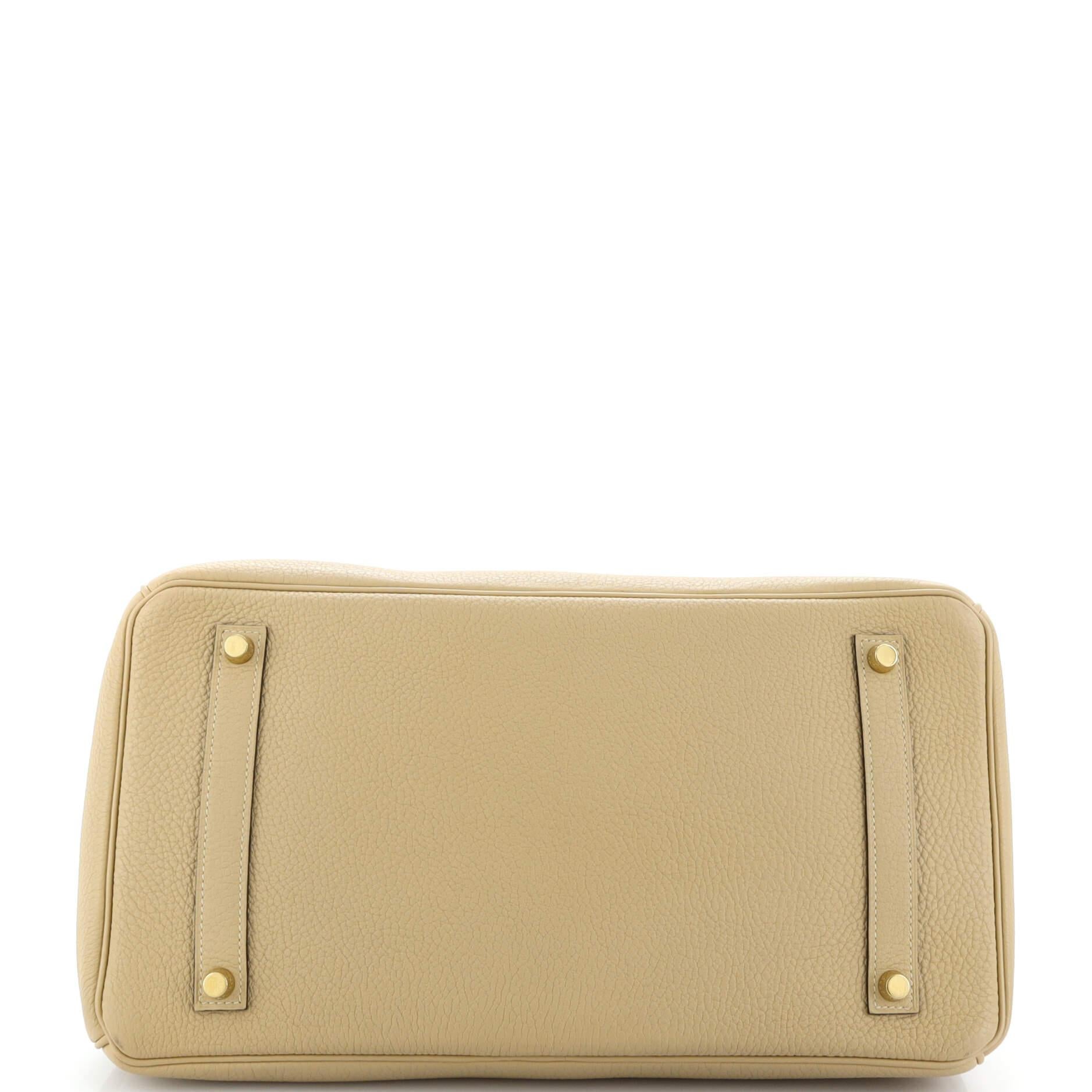 Hermes Birkin Handbag Light Togo with Gold Hardware 35 1