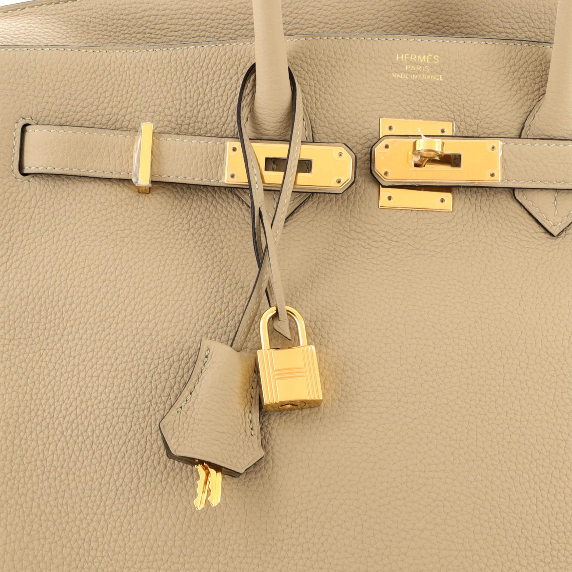 Hermes Birkin Handbag Light Togo with Gold Hardware 35 2