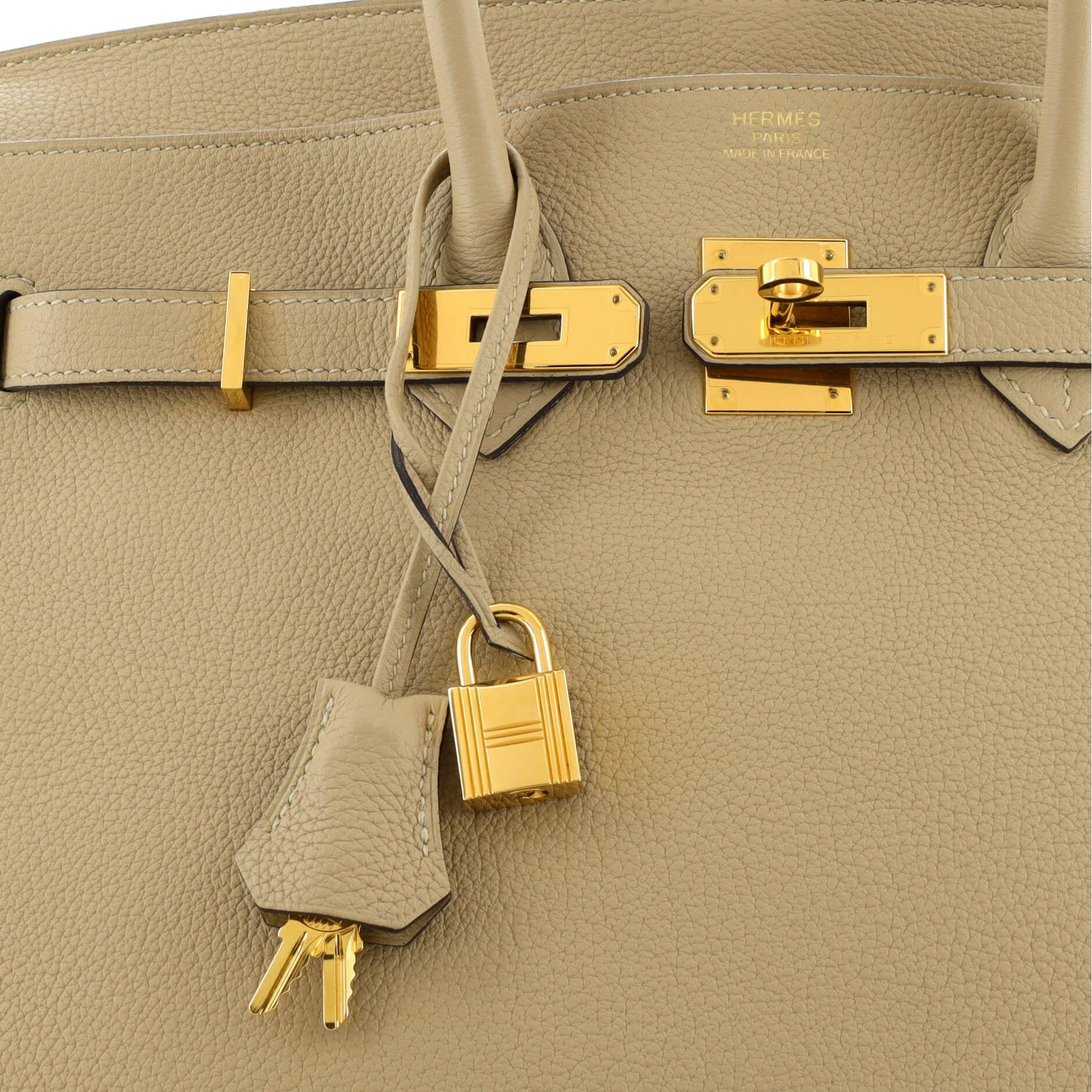 Hermes Birkin Handbag Light Togo with Gold Hardware 35 3